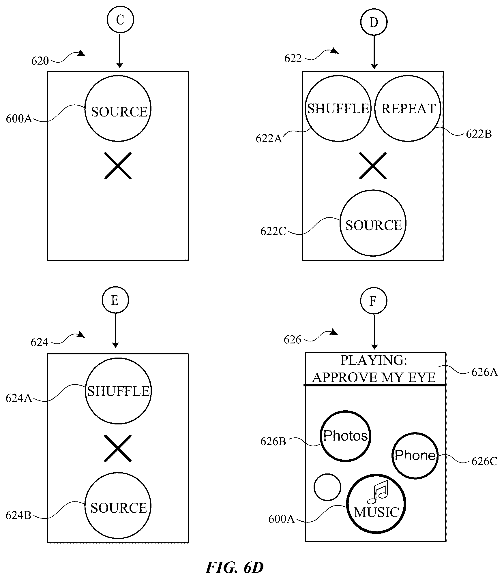 Patent US12333124 Figure 18 – Music user interface