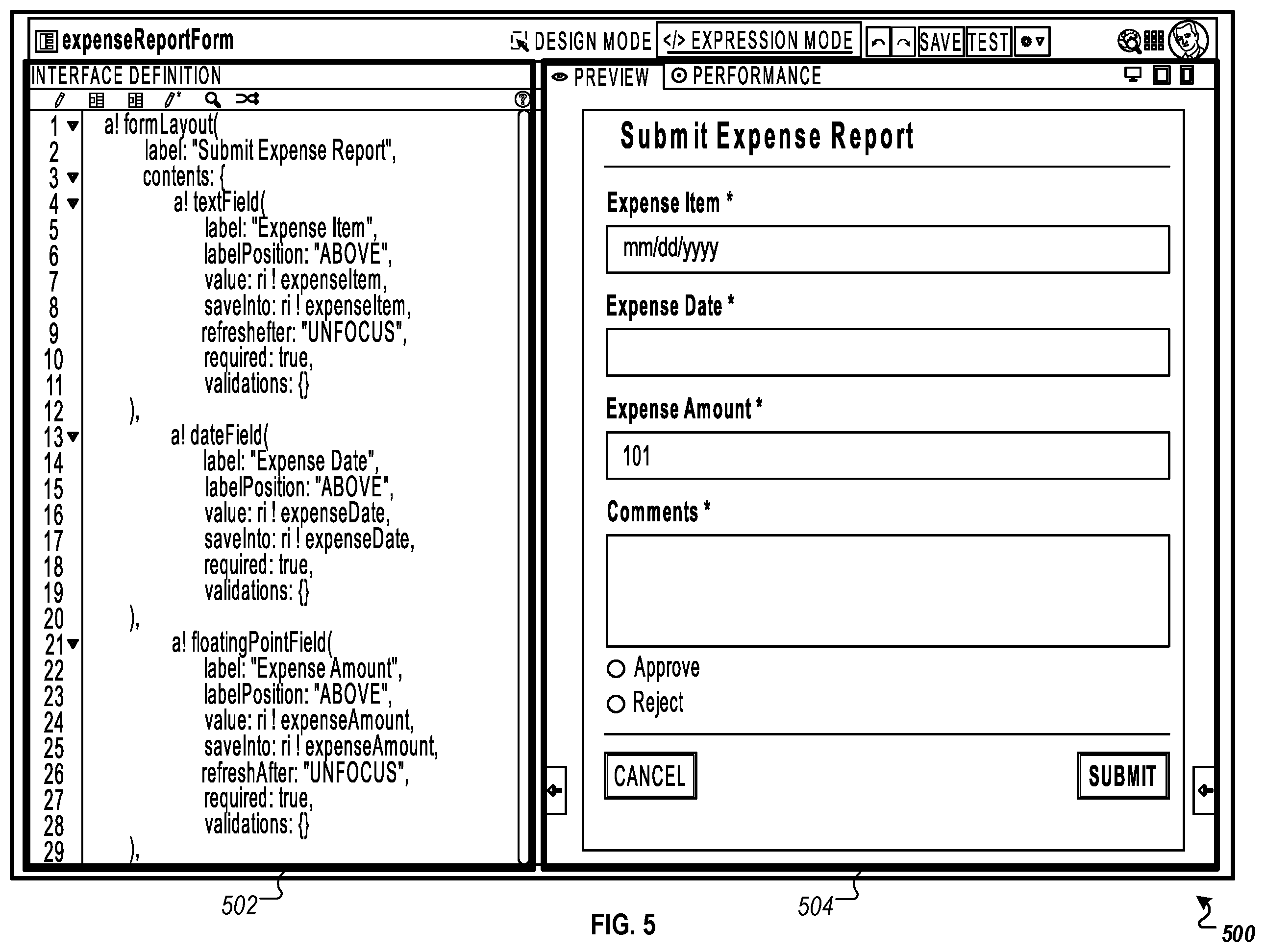 Patent US12333128 Figure 6 – Intelligent manipulation of dynamic declarative interfaces