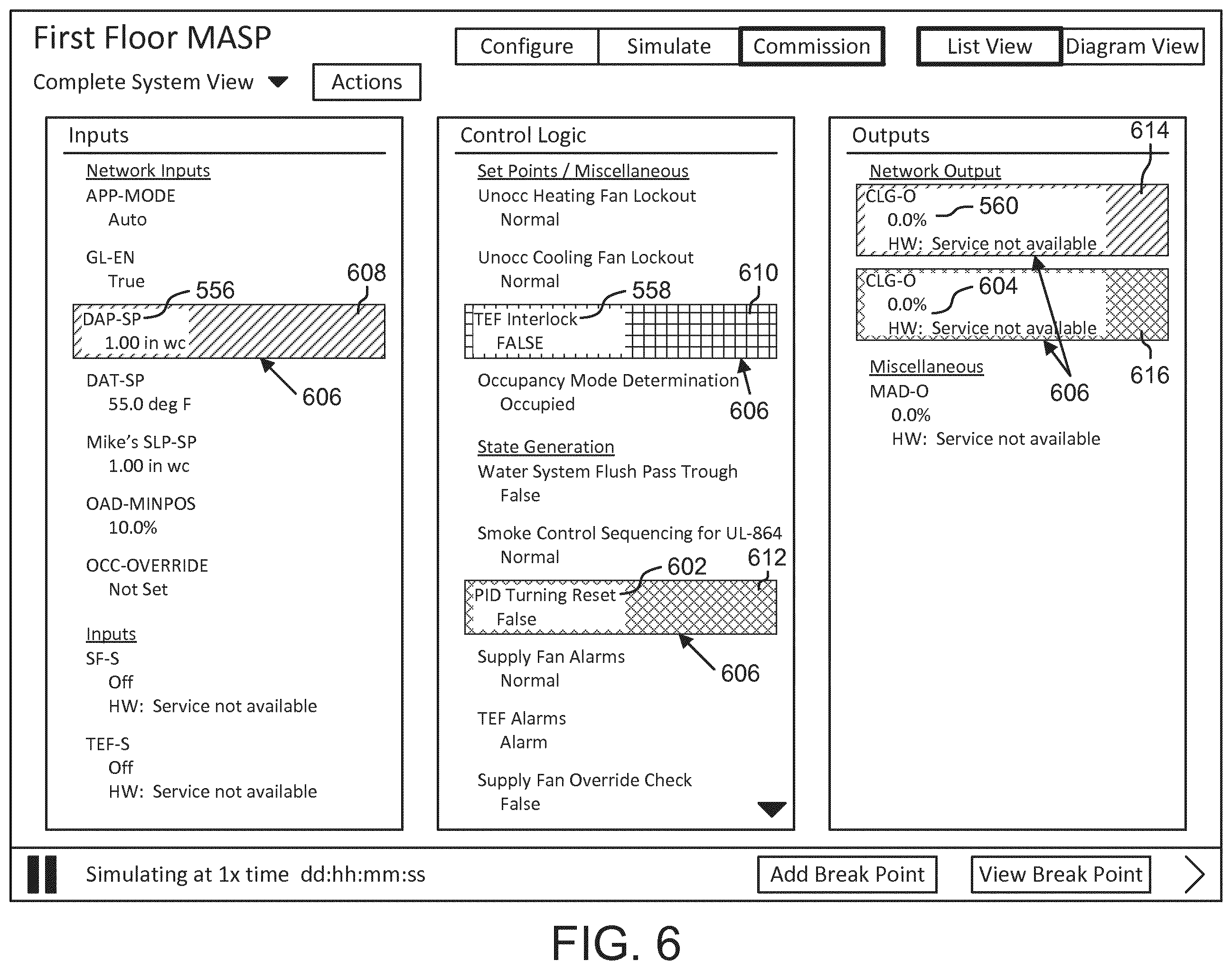 Patent US12333130 Figure 7 – Systems and methods for visually indicating value changes in a building management system