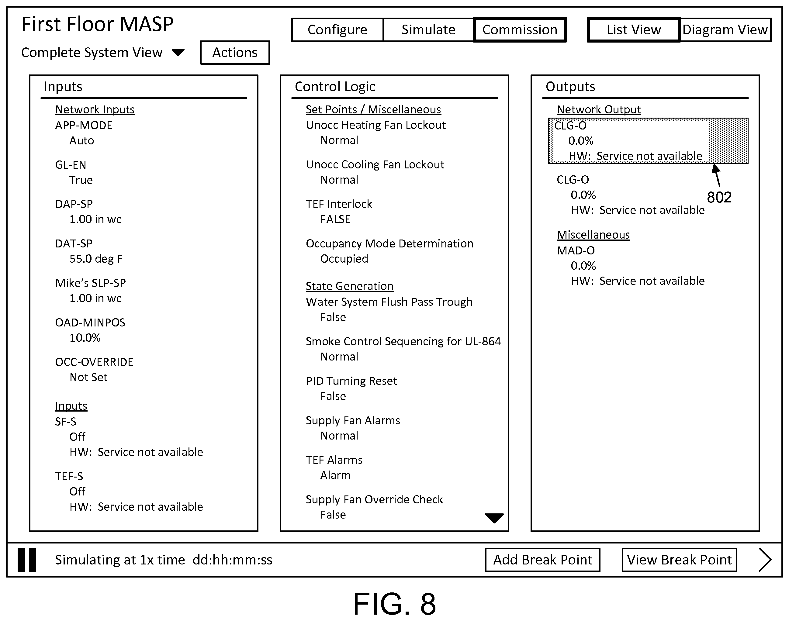 Patent US12333130 Figure 9 – Systems and methods for visually indicating value changes in a building management system