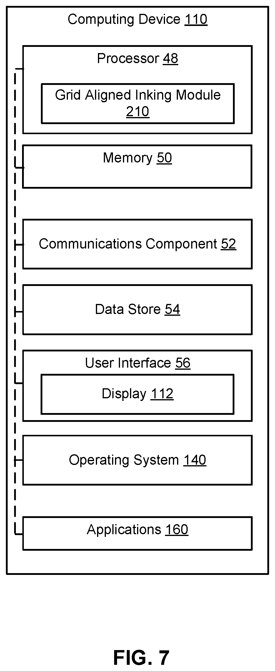 Patent US12333133 Figure 7 – Systems and methods for improving gesture recognition in rendering grid-aligned digital ink on a display