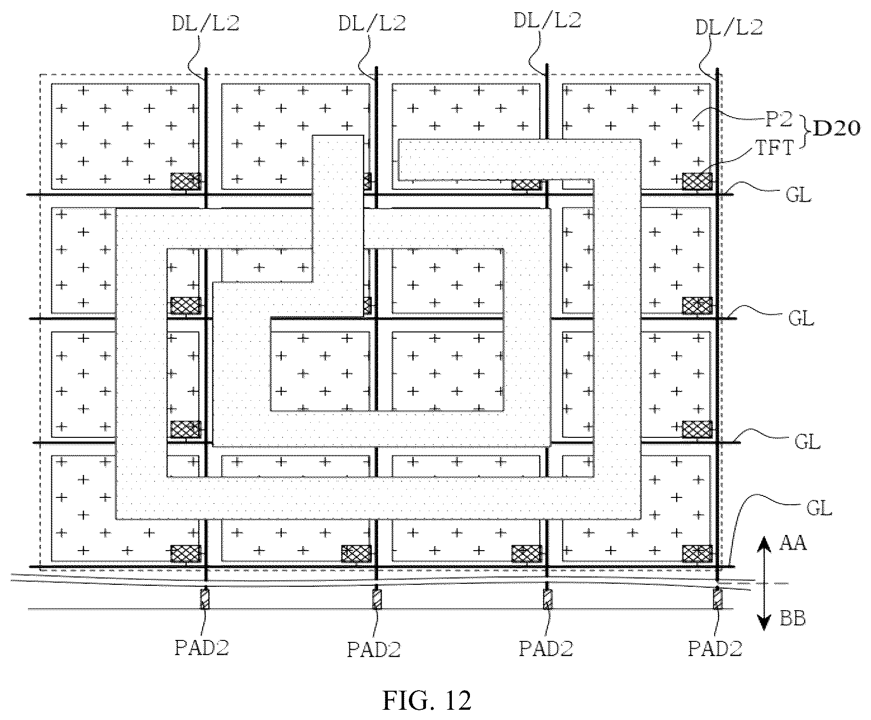 Patent US12333134 Figure 8 – Array substrate with NFC coil, handwriting tablet including the same, and method for driving handwriting tablet