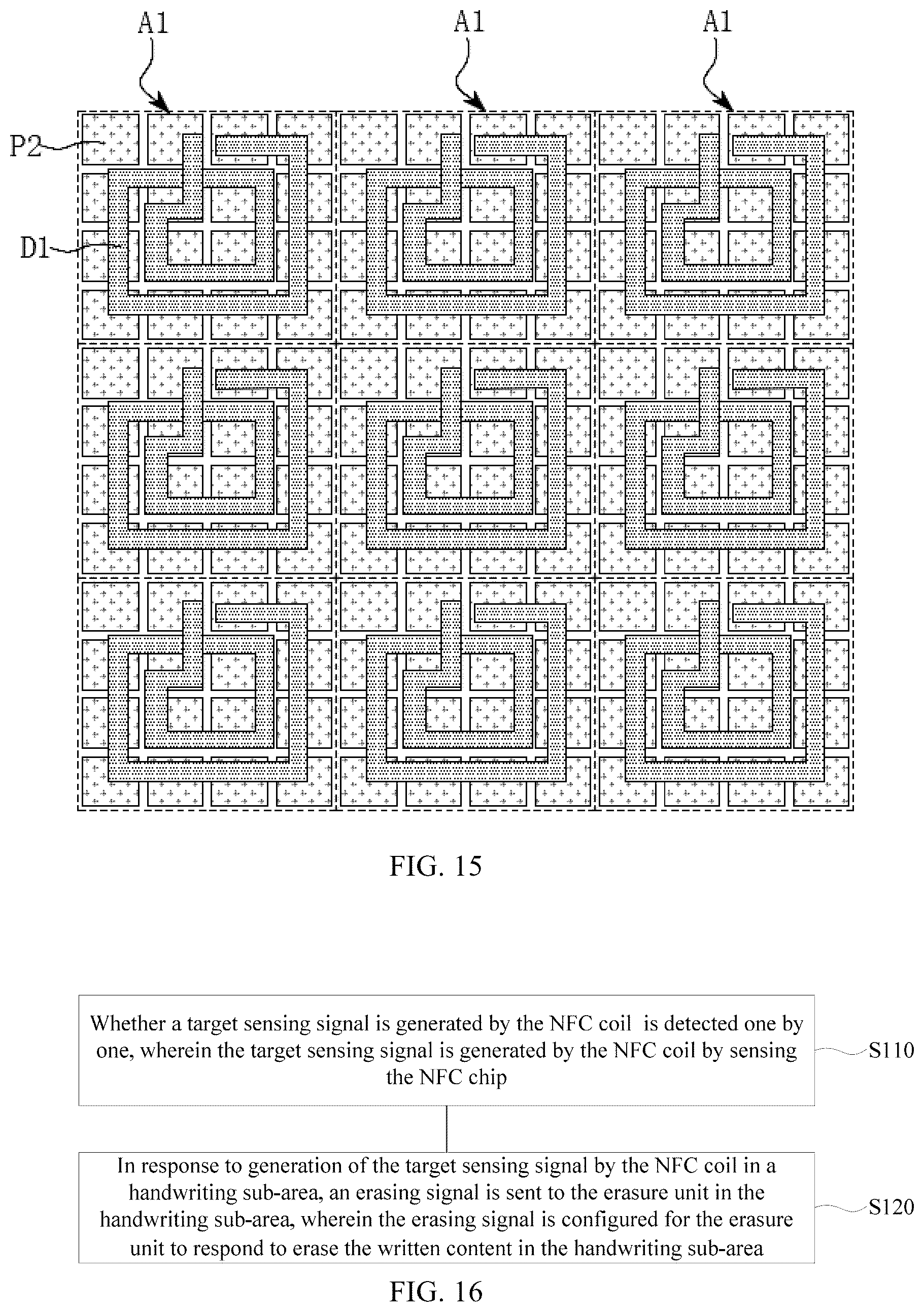 Patent US12333134 Figure 10 – Array substrate with NFC coil, handwriting tablet including the same, and method for driving handwriting tablet