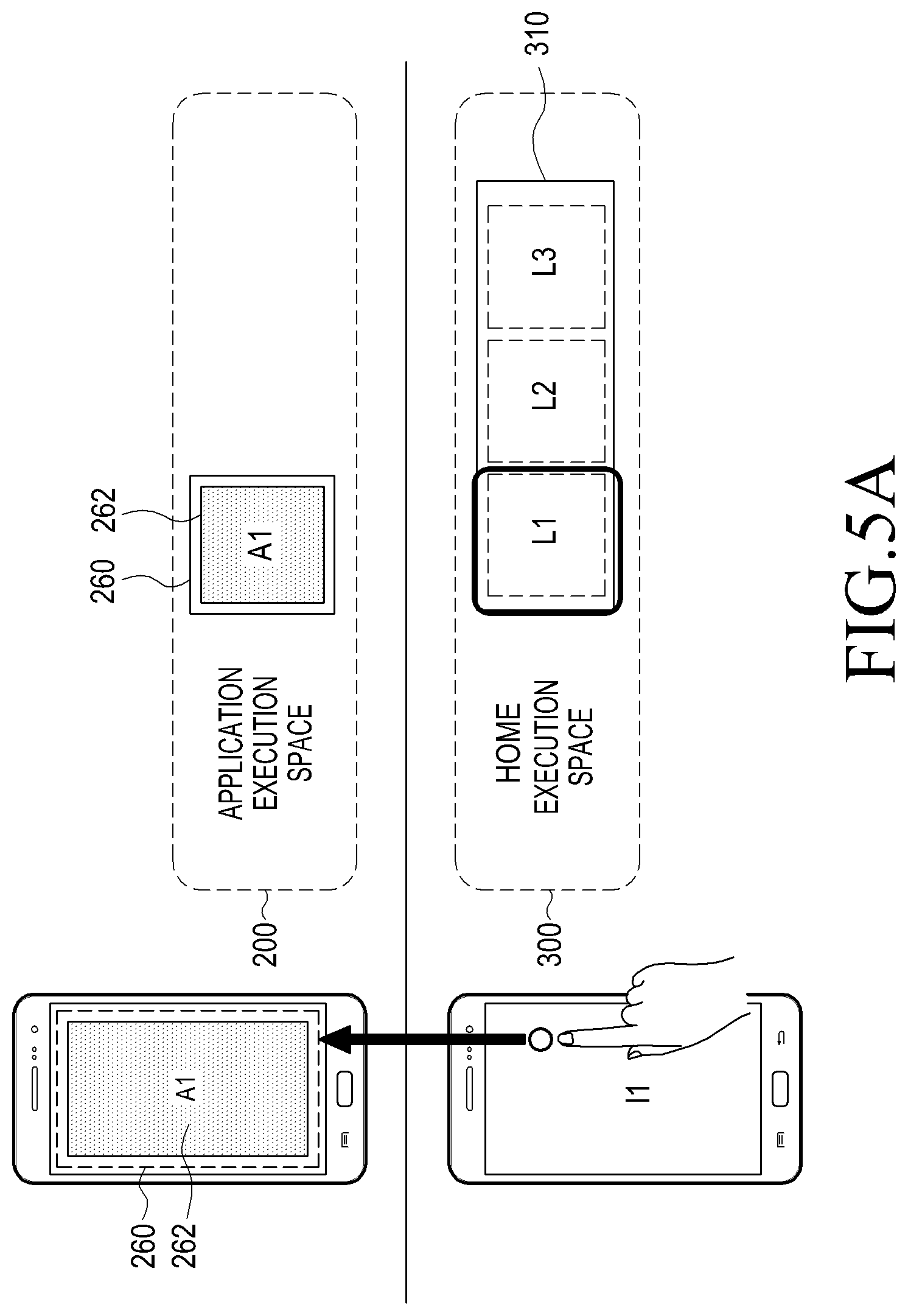 Patent US12333137 Figure 6 – Configuration of application execution spaces and sub-spaces for sharing data on a mobile touch screen device