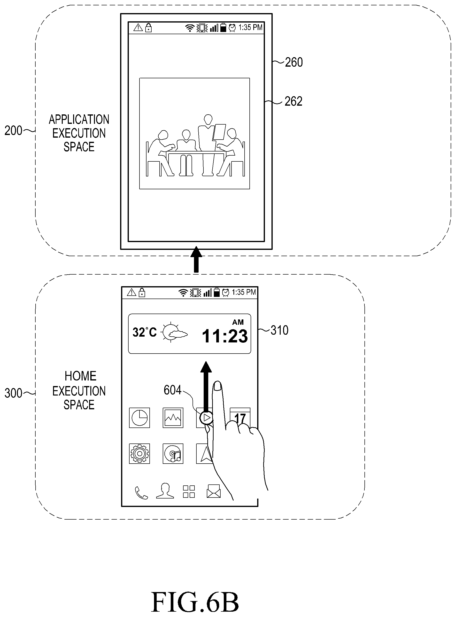 Patent US12333137 Figure 9 – Configuration of application execution spaces and sub-spaces for sharing data on a mobile touch screen device