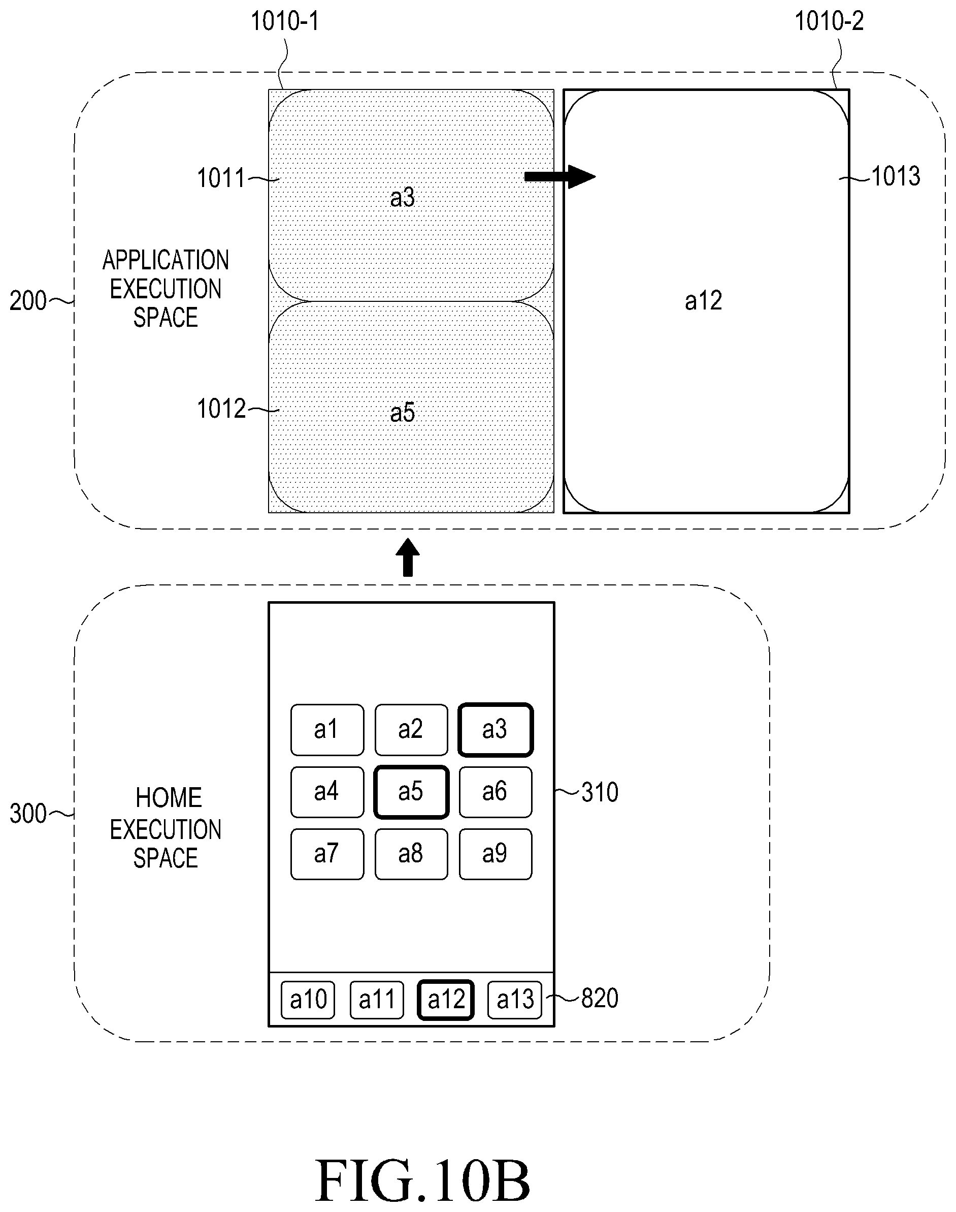 Patent US12333137 Figure 14 – Configuration of application execution spaces and sub-spaces for sharing data on a mobile touch screen device