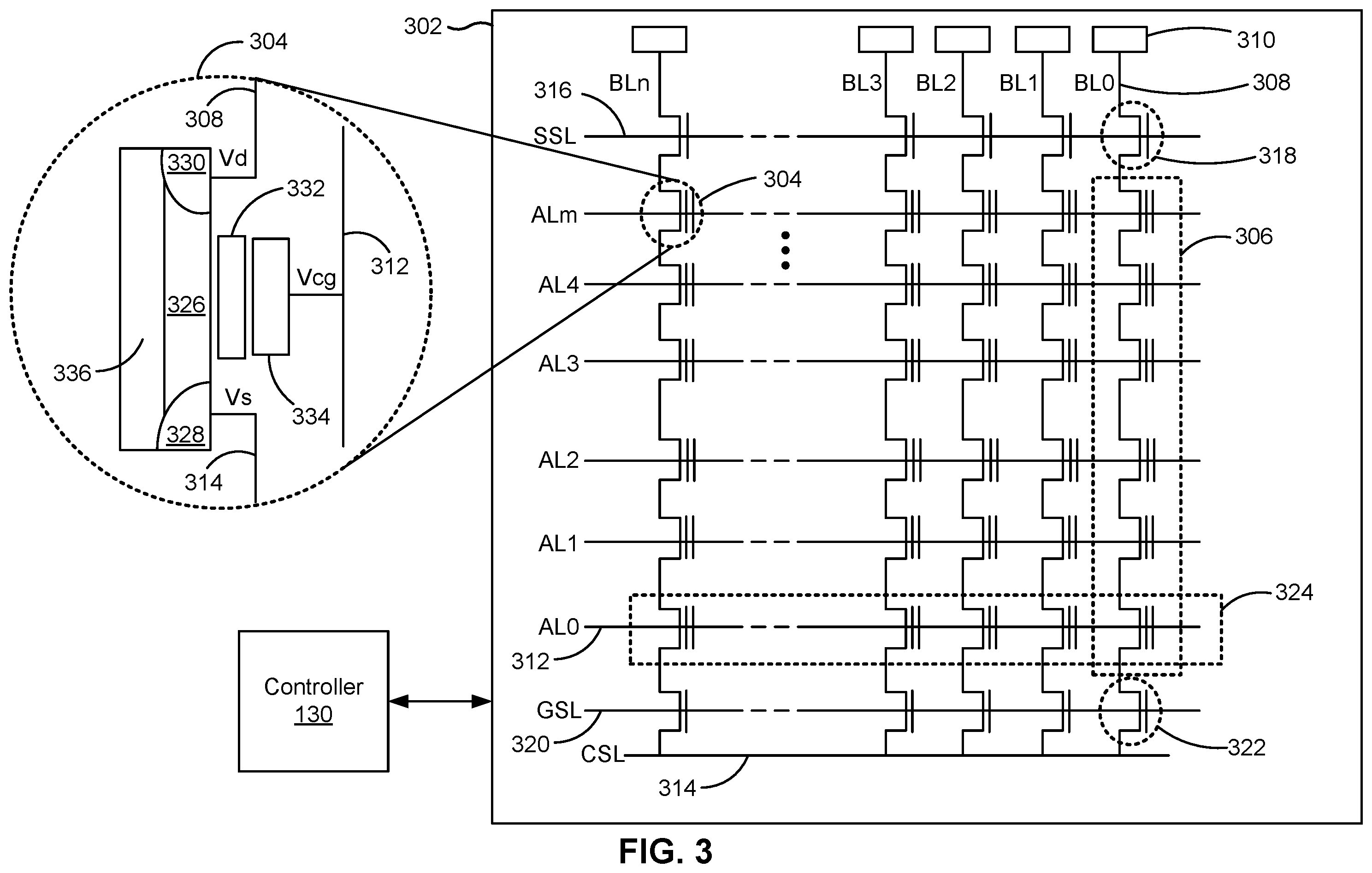 Patent US12333160 Figure 3 – Memory read operation using a voltage pattern based on a read command type