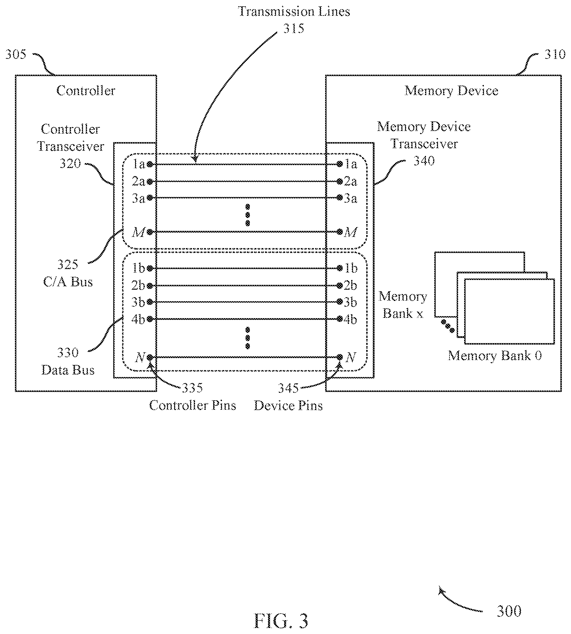 Patent US12333165 Figure 3 – Configuring command/address channel for memory