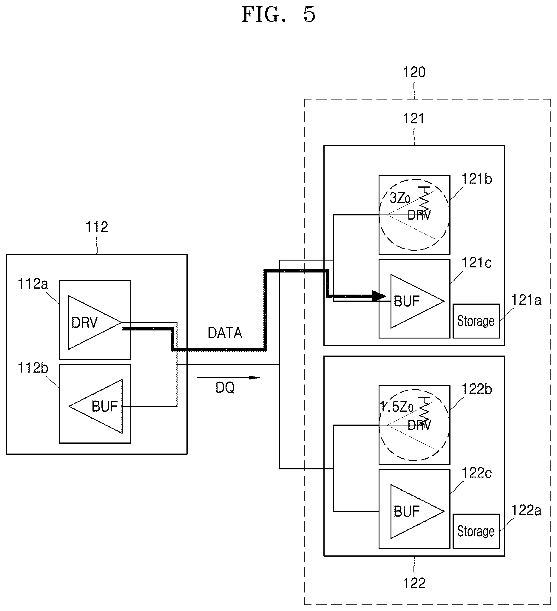 Patent US12333169 Figure 5 – Memory system for optimizing on-die termination settings of multi-ranks, method of operation of memory system, and memory controller