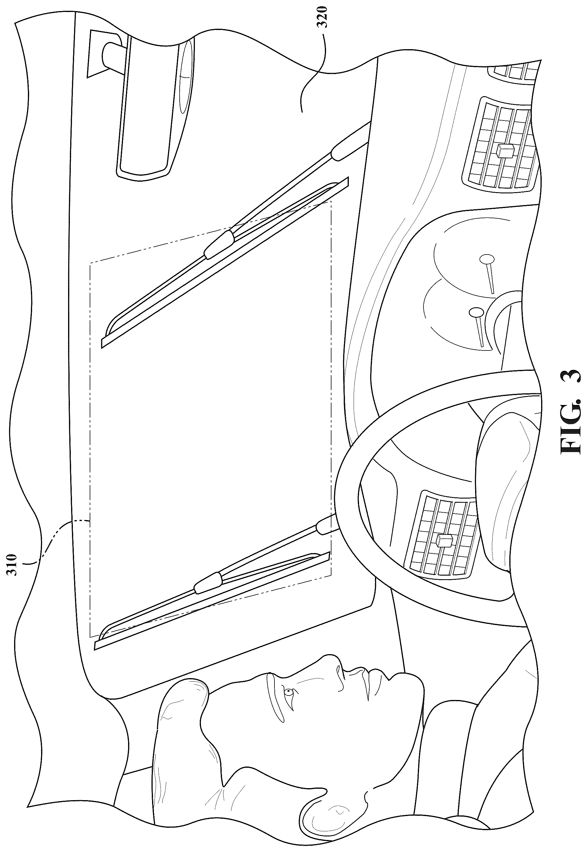 Patent US12333197 Figure 3 – Adjusting a vehicle display that occludes a view of an operator in response to identifying a risk