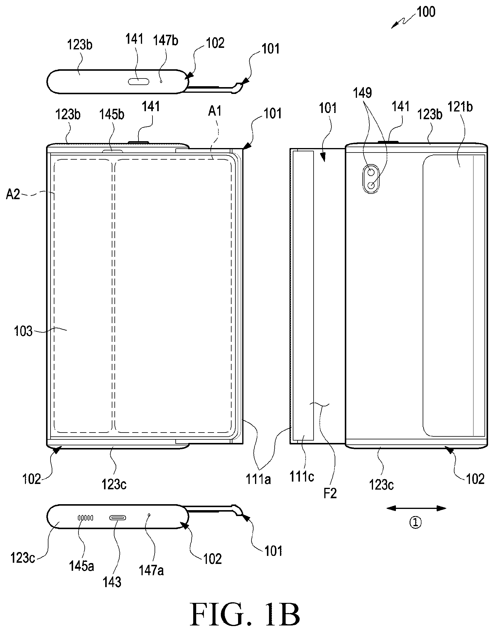 Patent US12333210 Figure 2 – Electronic device including flexible display and method for operating the same