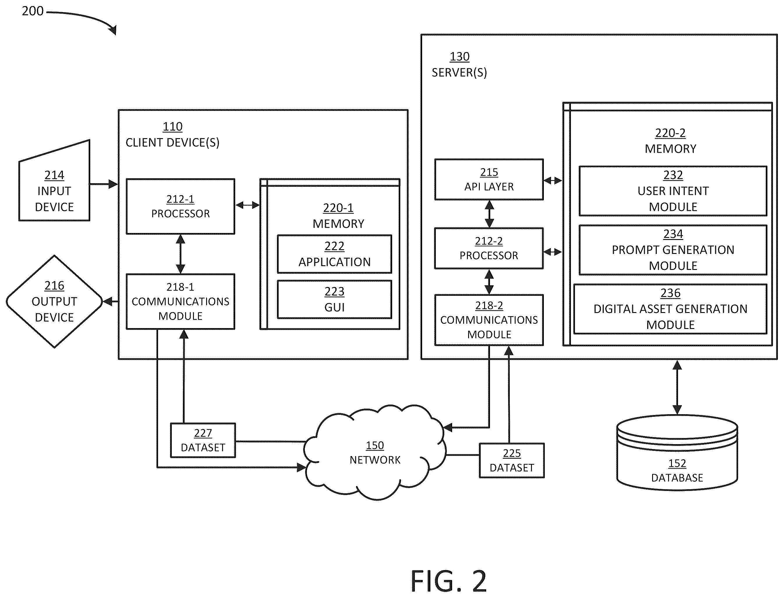 Patent US12333217 Figure 2 – Asset design and generation using digital assistant