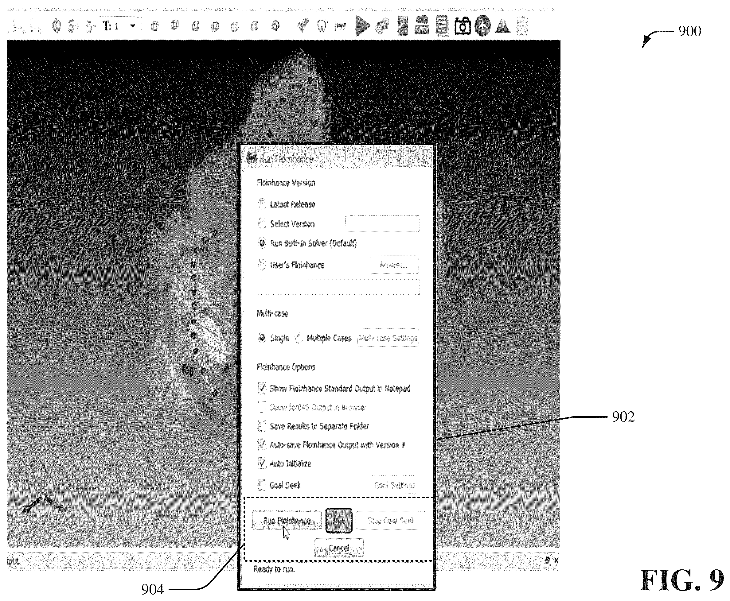 Patent US12333224 Figure 9 – Systems and methods for overlaying and integrating computer aided design (CAD) drawings with fluid models
