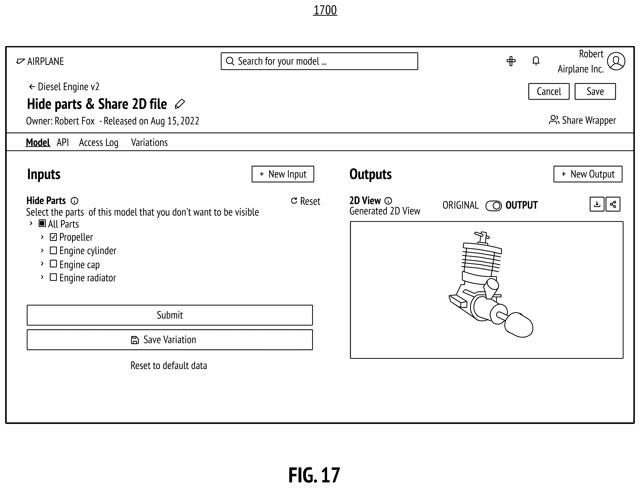 Patent US12333228 Figure 17 – Secure and scalable model splicing of digital engineering models for software-code-defined digital threads