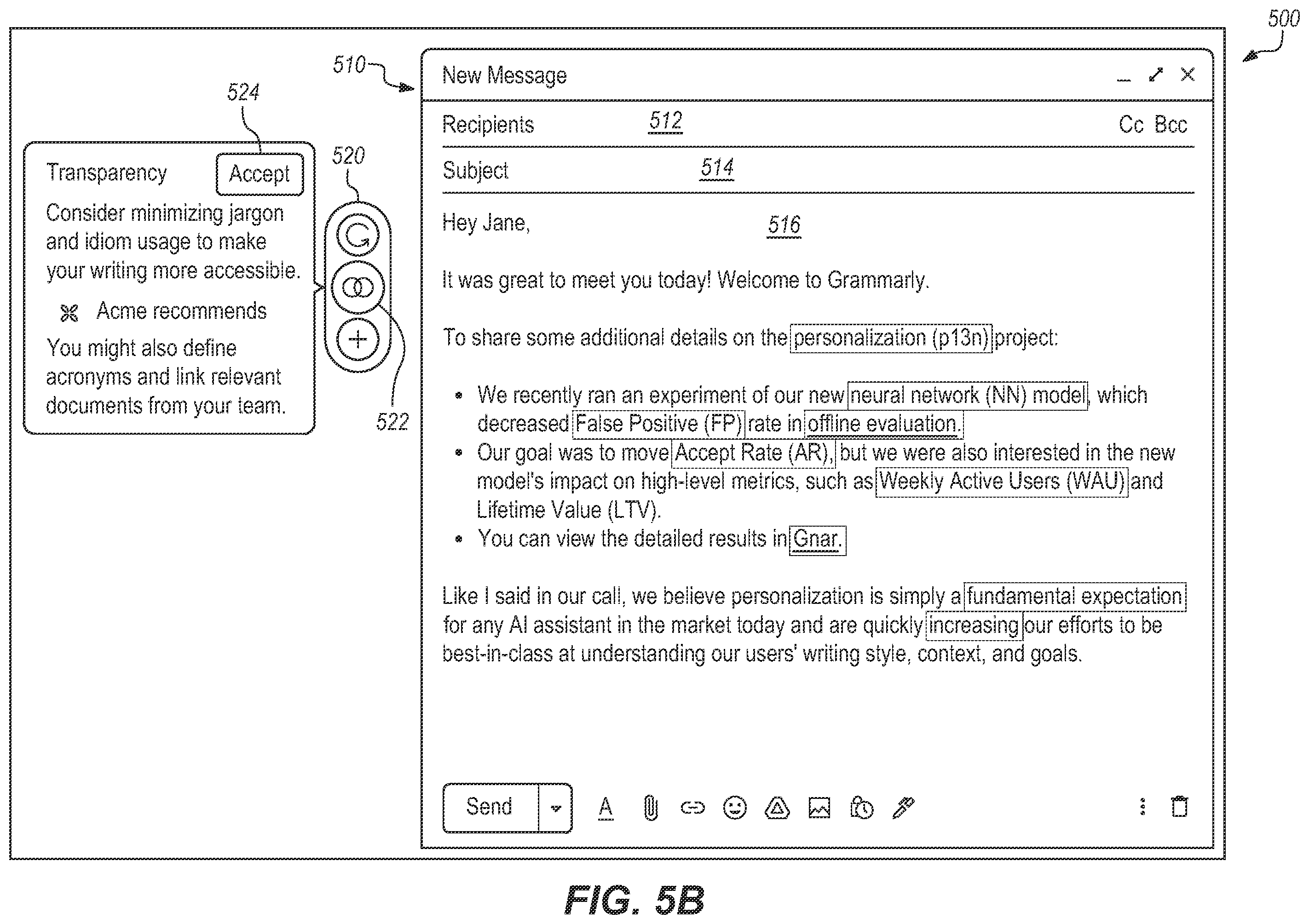 Patent US12333247 Figure 13 – Automatically applying correction suggestions in text checking