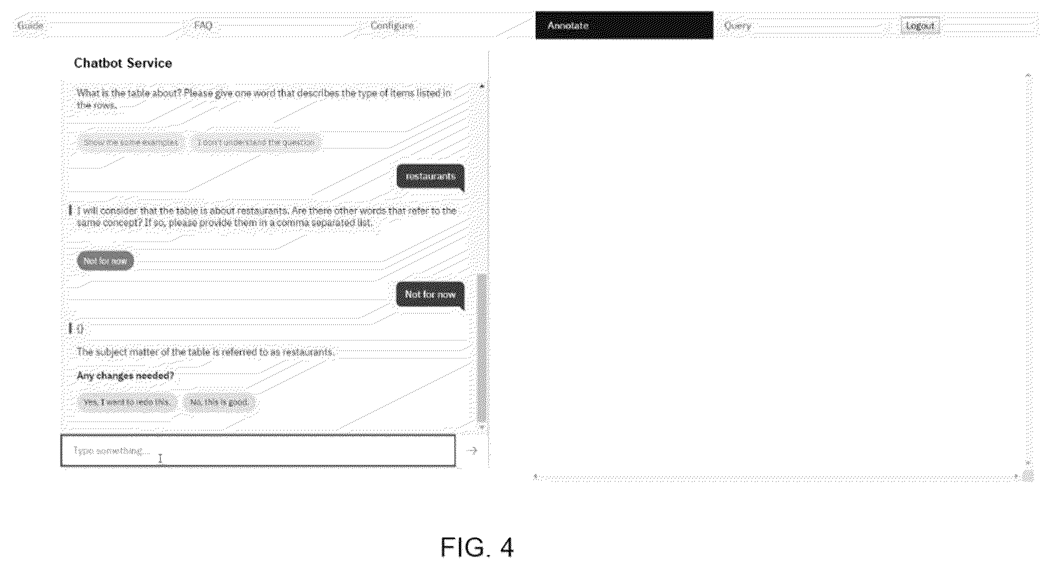 Patent US12333256 Figure 4 – Authoring a conversation service module from relational data