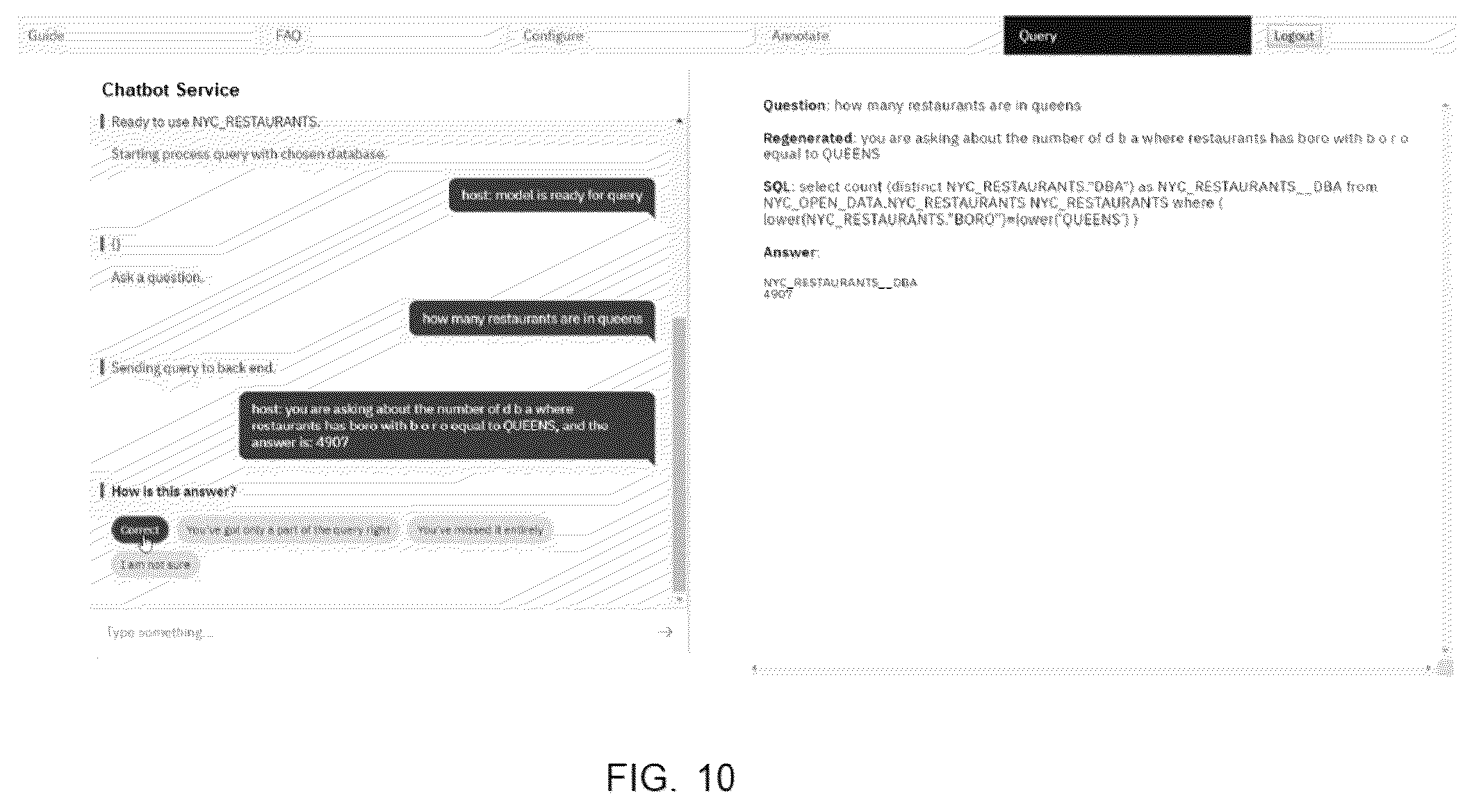 Patent US12333256 Figure 10 – Authoring a conversation service module from relational data