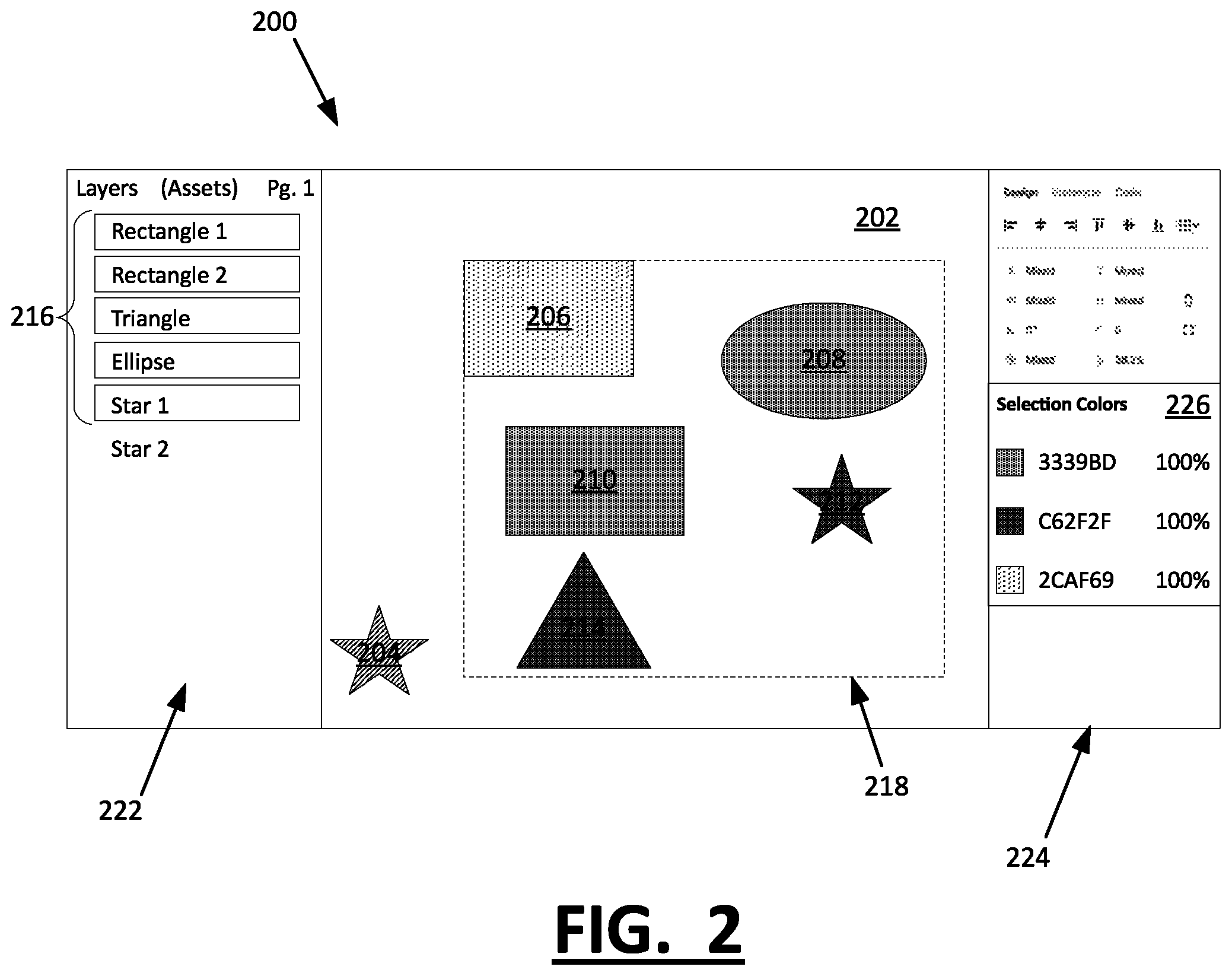 Patent US12333278 Figure 4 – Interface object manipulation based on aggregated property values