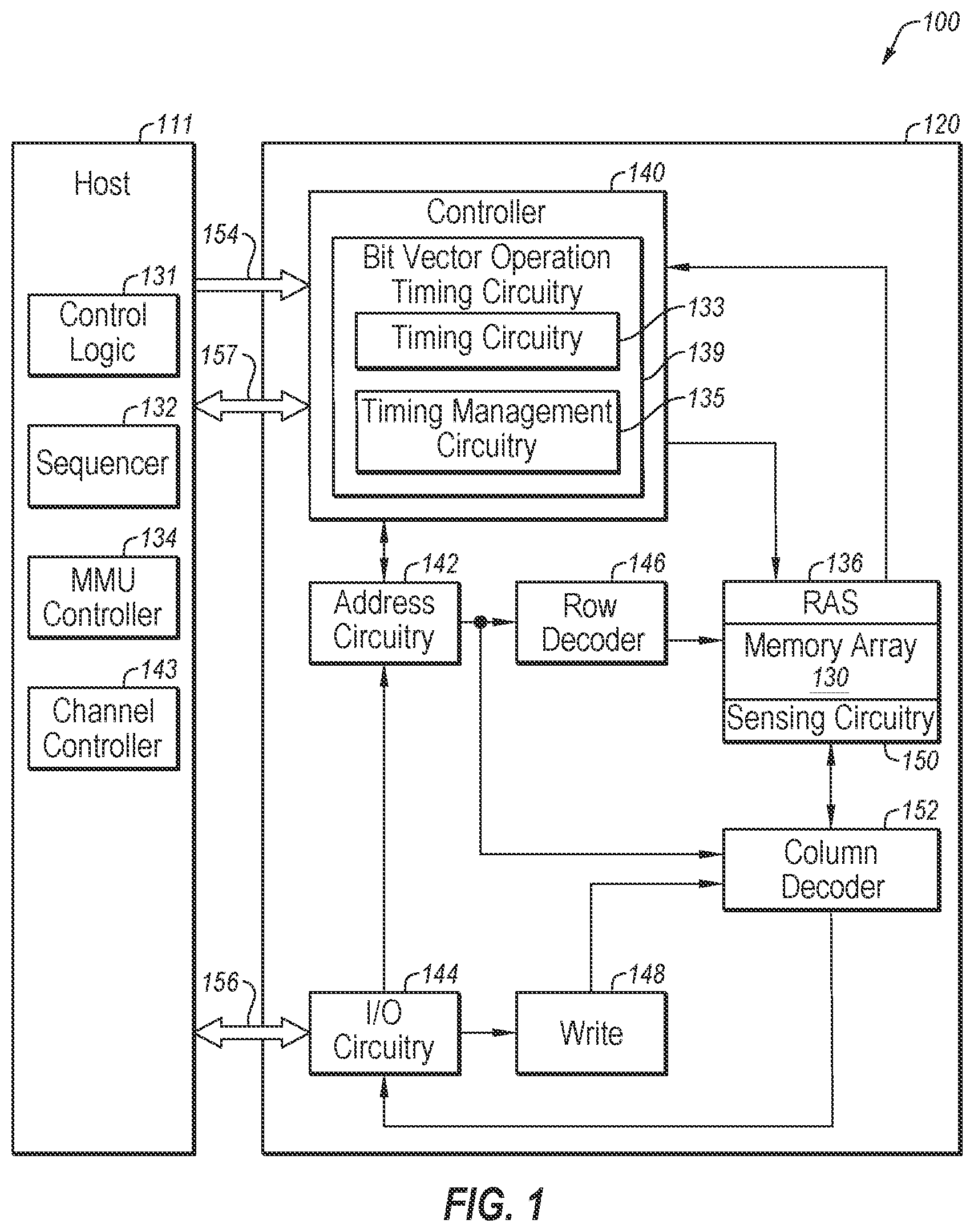 Patent US12333304 — Methods for performing processing-in-memory operations, and related systems — Figure 1
