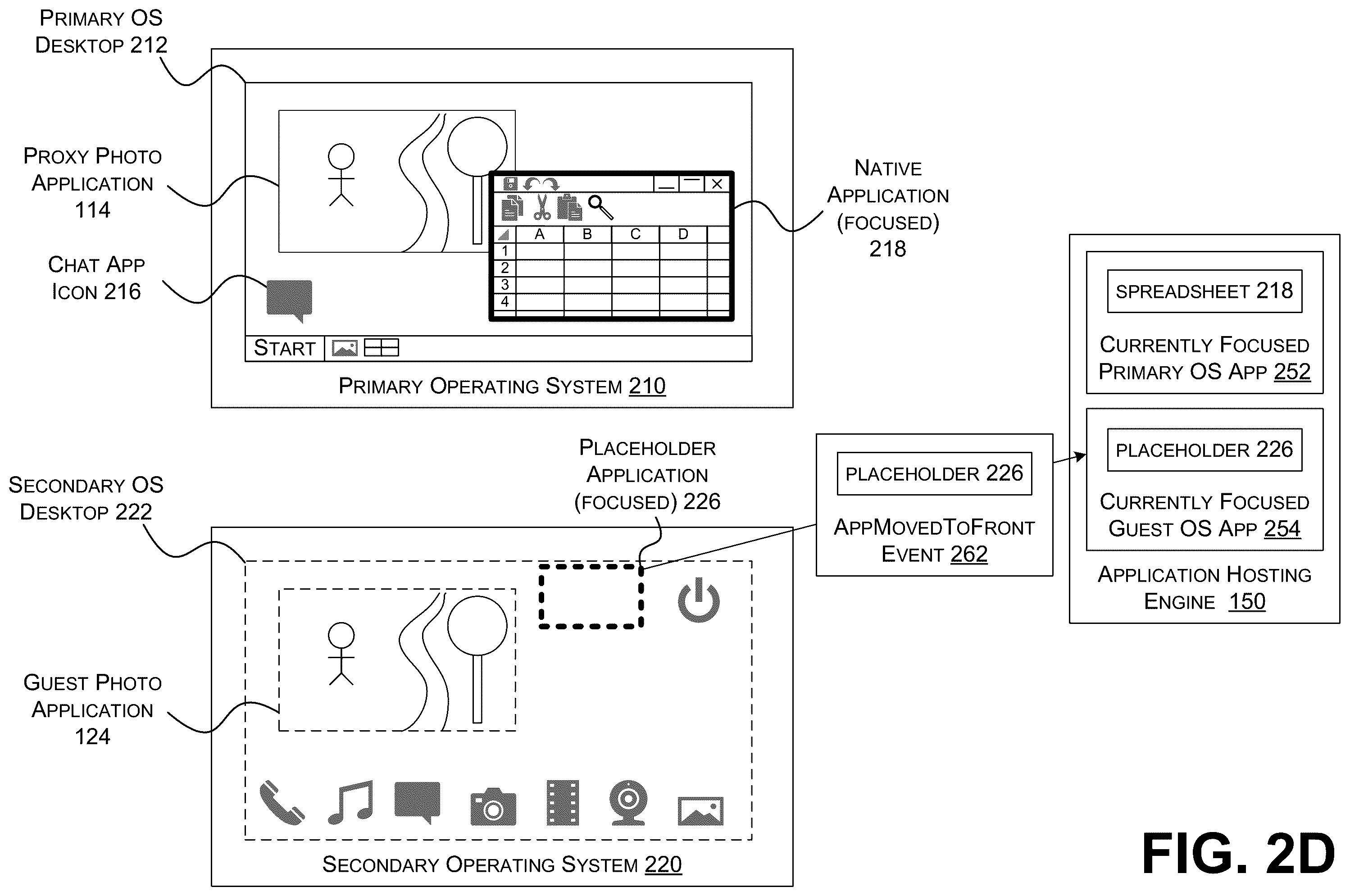 Patent US12333324 Figure 7 – Focus synchronization across incompatible operating systems