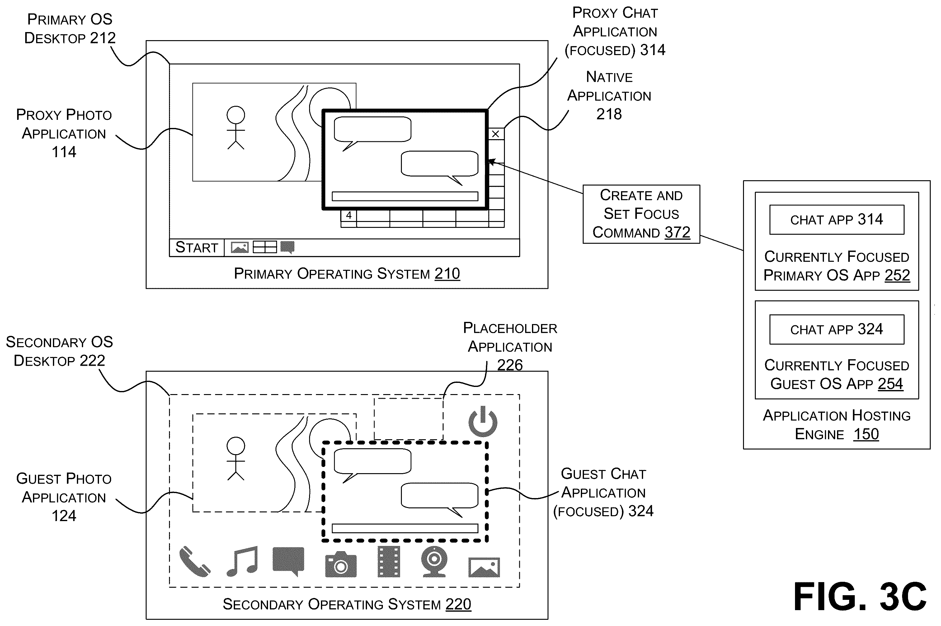 Patent US12333324 Figure 10 – Focus synchronization across incompatible operating systems