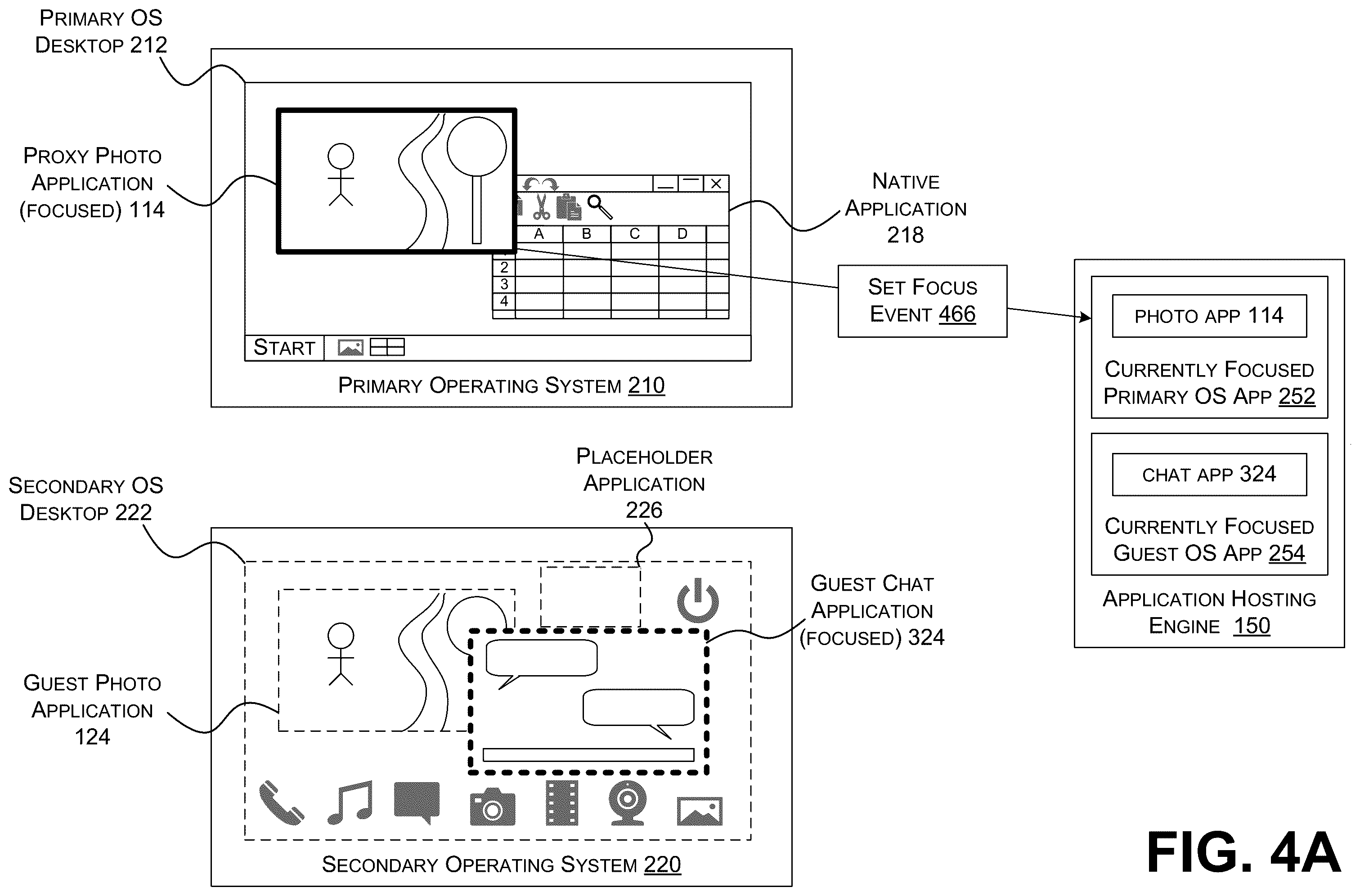 Patent US12333324 Figure 11 – Focus synchronization across incompatible operating systems
