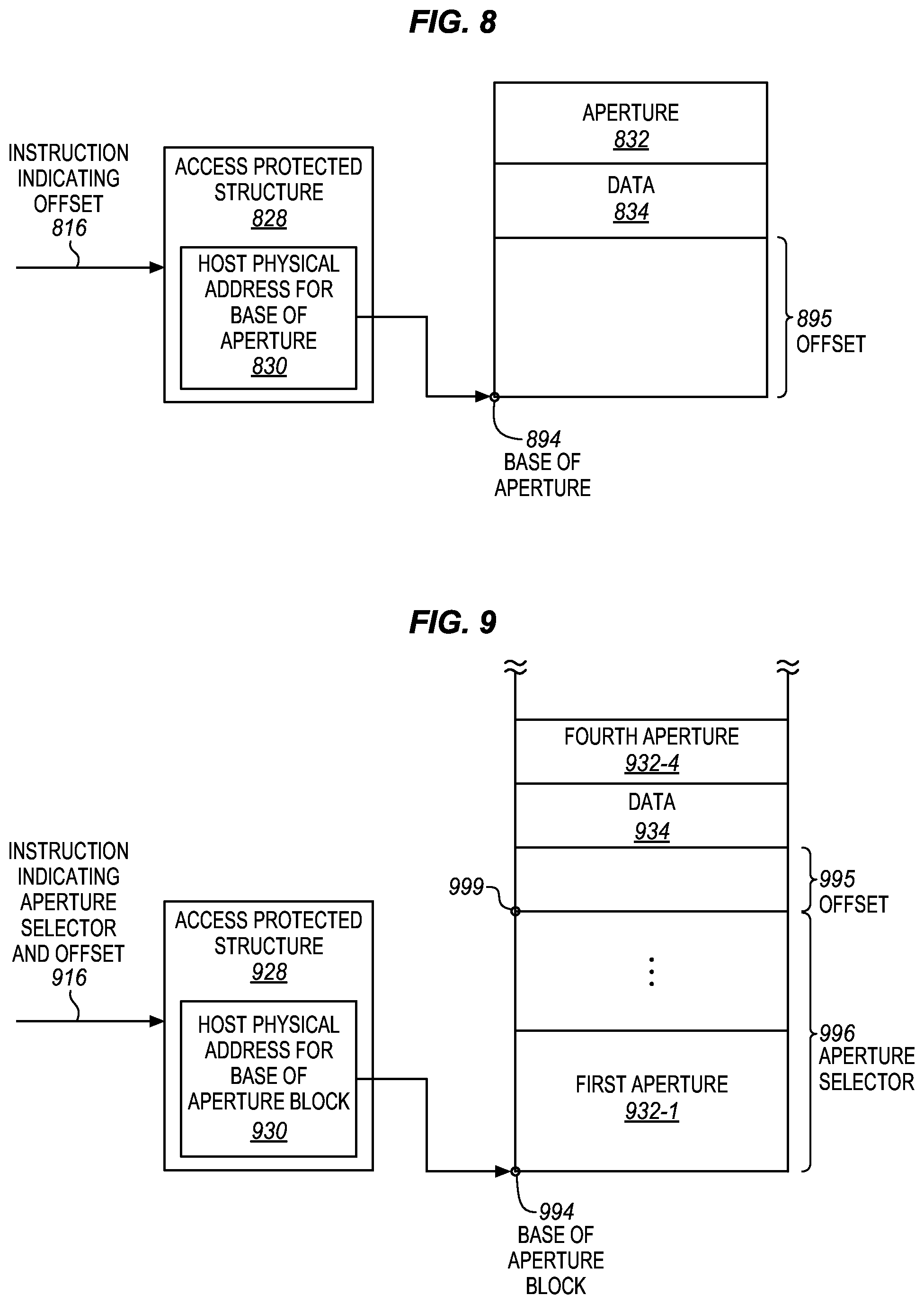 Patent US12333325 Figure 8 – Aperture access processors, methods, systems, and instructions