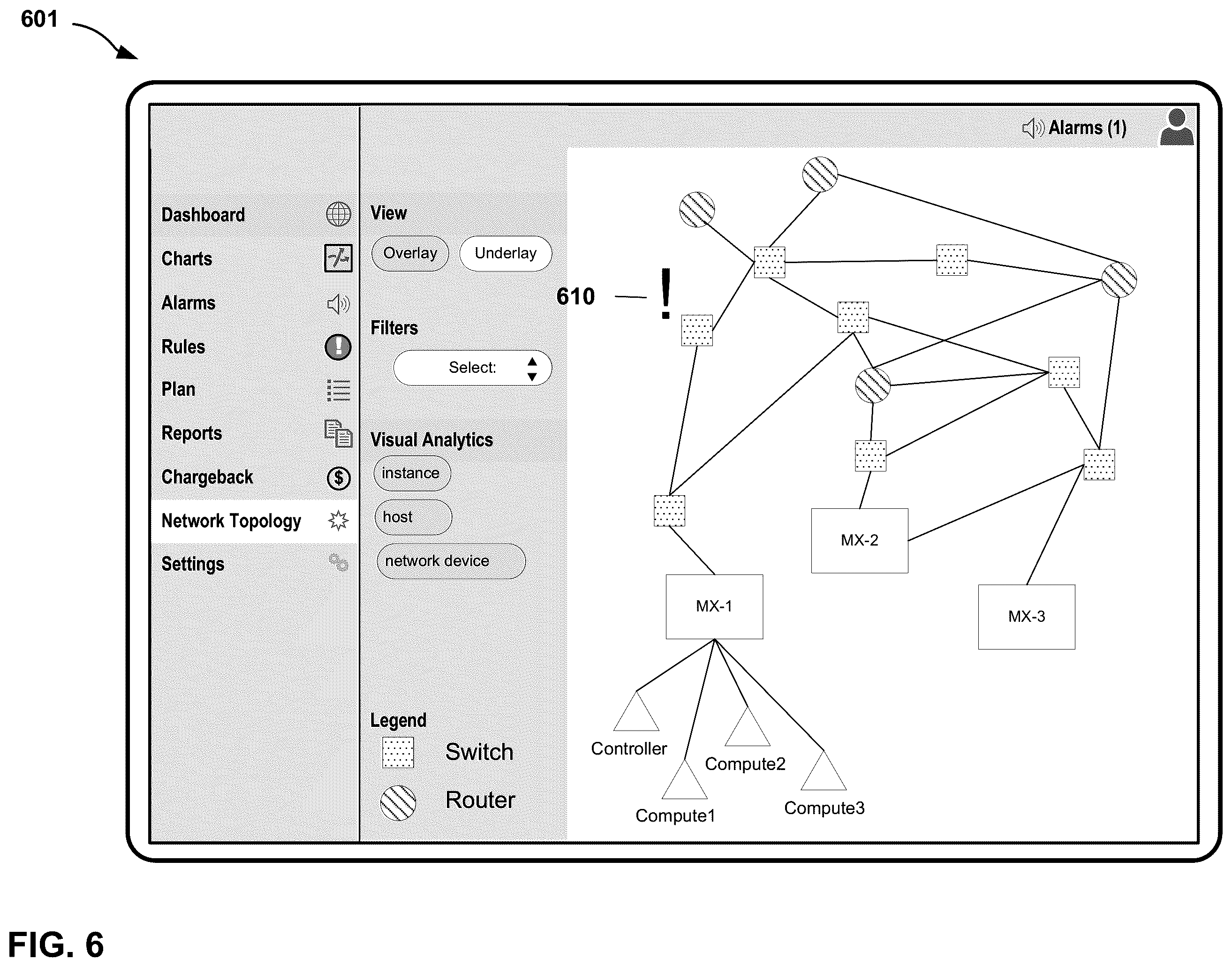 Patent US12333347 Figure 6 – Monitoring and policy control of distributed data and control planes for virtual nodes