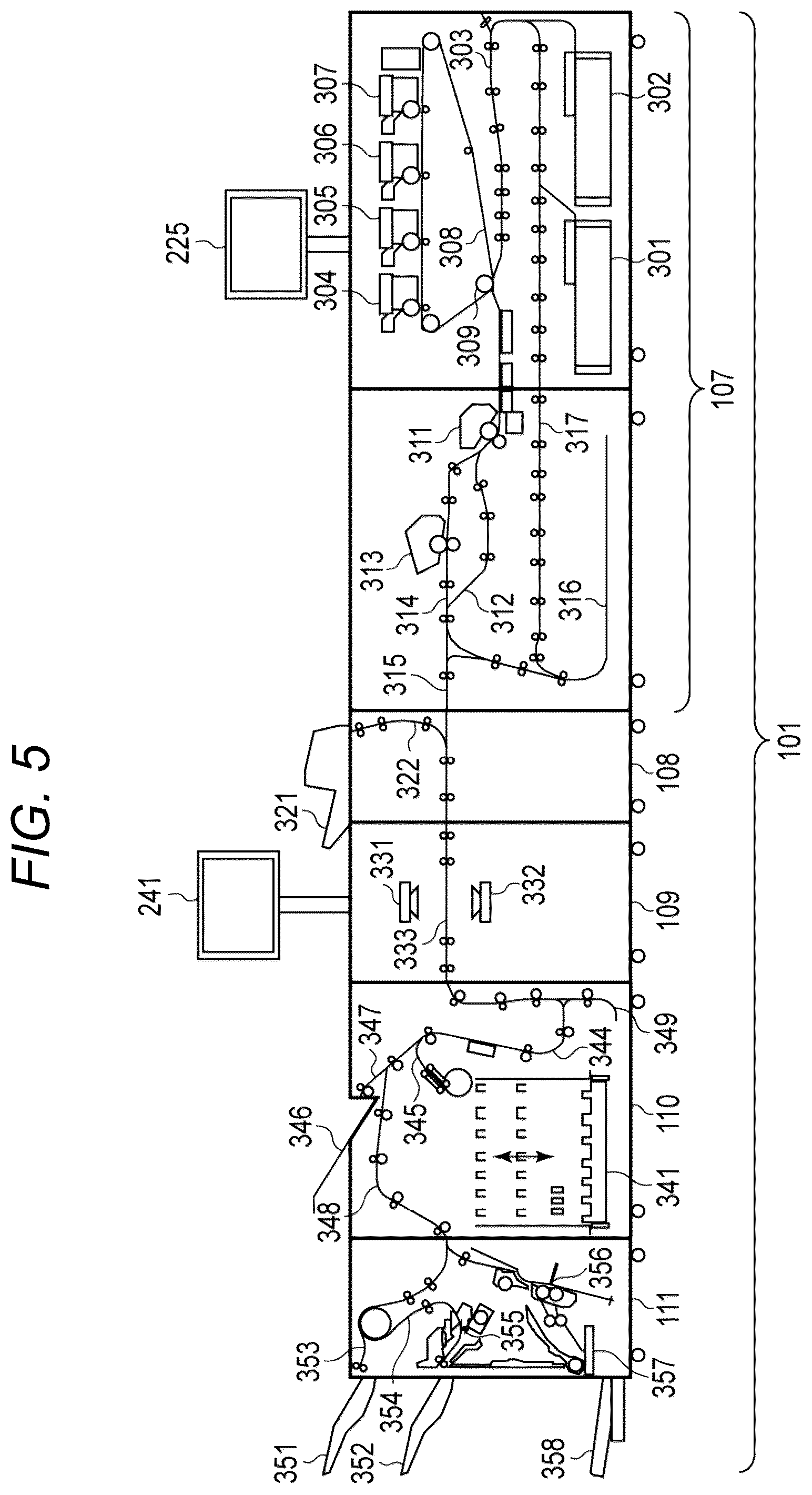 Patent US12333359 Figure 5 – Information processing apparatus with automatic detection and interruption of defective image forming operations