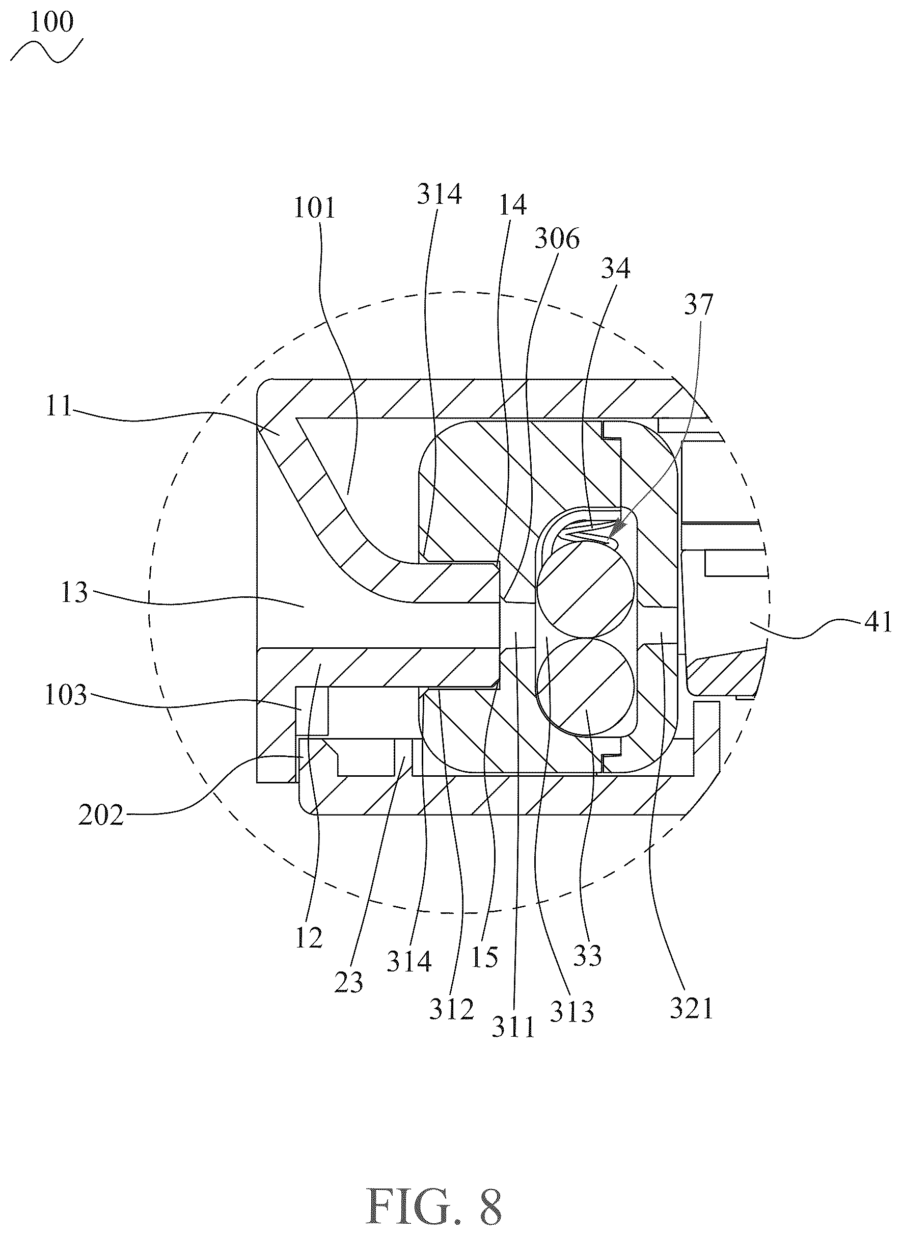 Patent US12333373 Figure 8 – Card reader with a protective mechanism