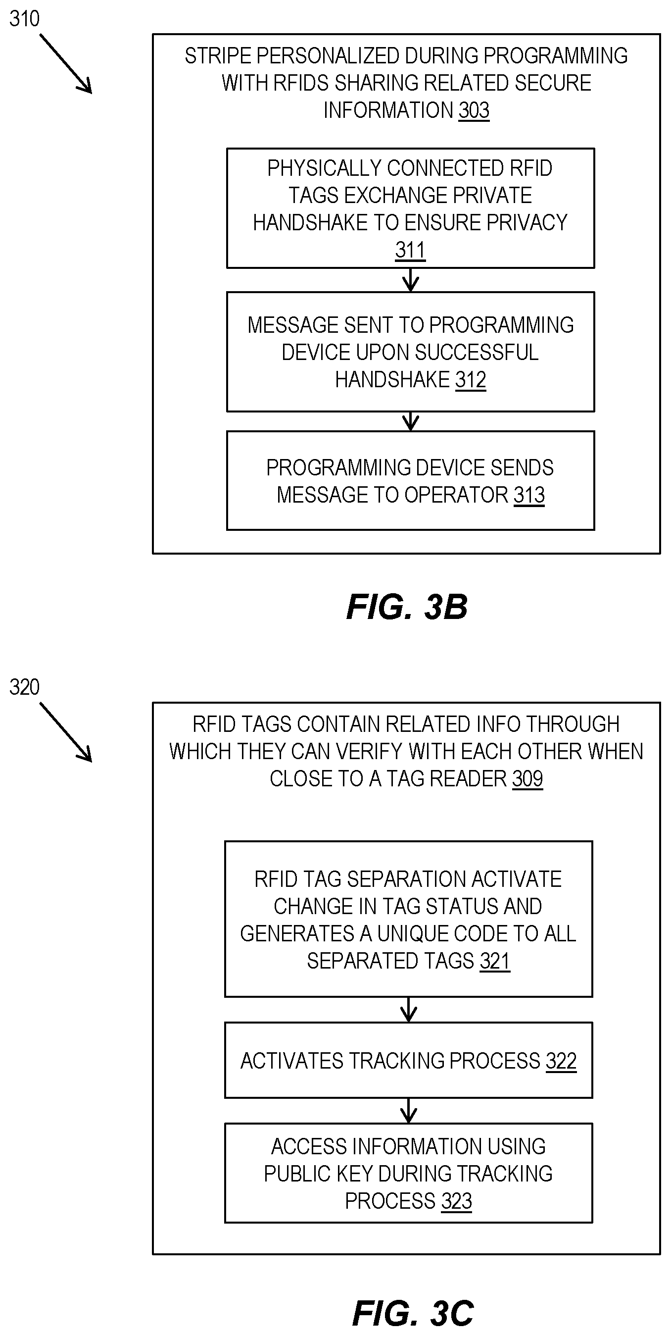 Patent US12333376 Figure 5 – Tracking device with multiple radio frequency identification tags and associated methods