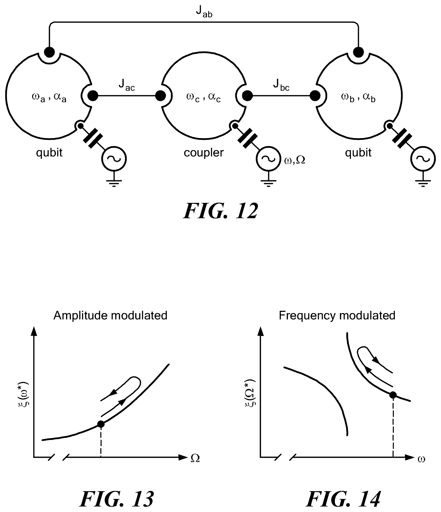 Patent US12333386 Figure 13 – Tunable interactions for implementing two-qubit gates, and extensible circuits built therefrom