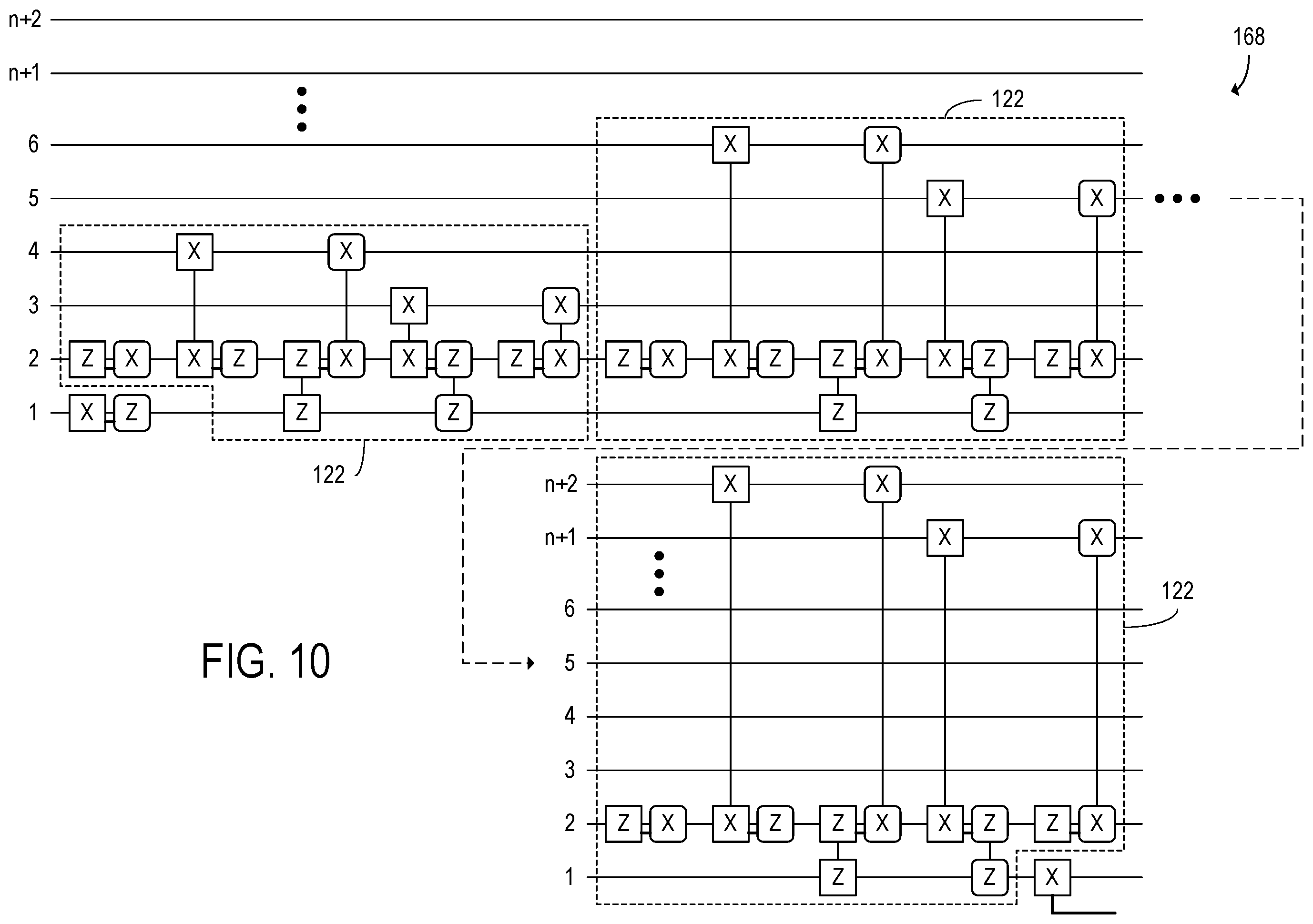 Patent US12333387 Figure 7 – Logical qubit encoding surface