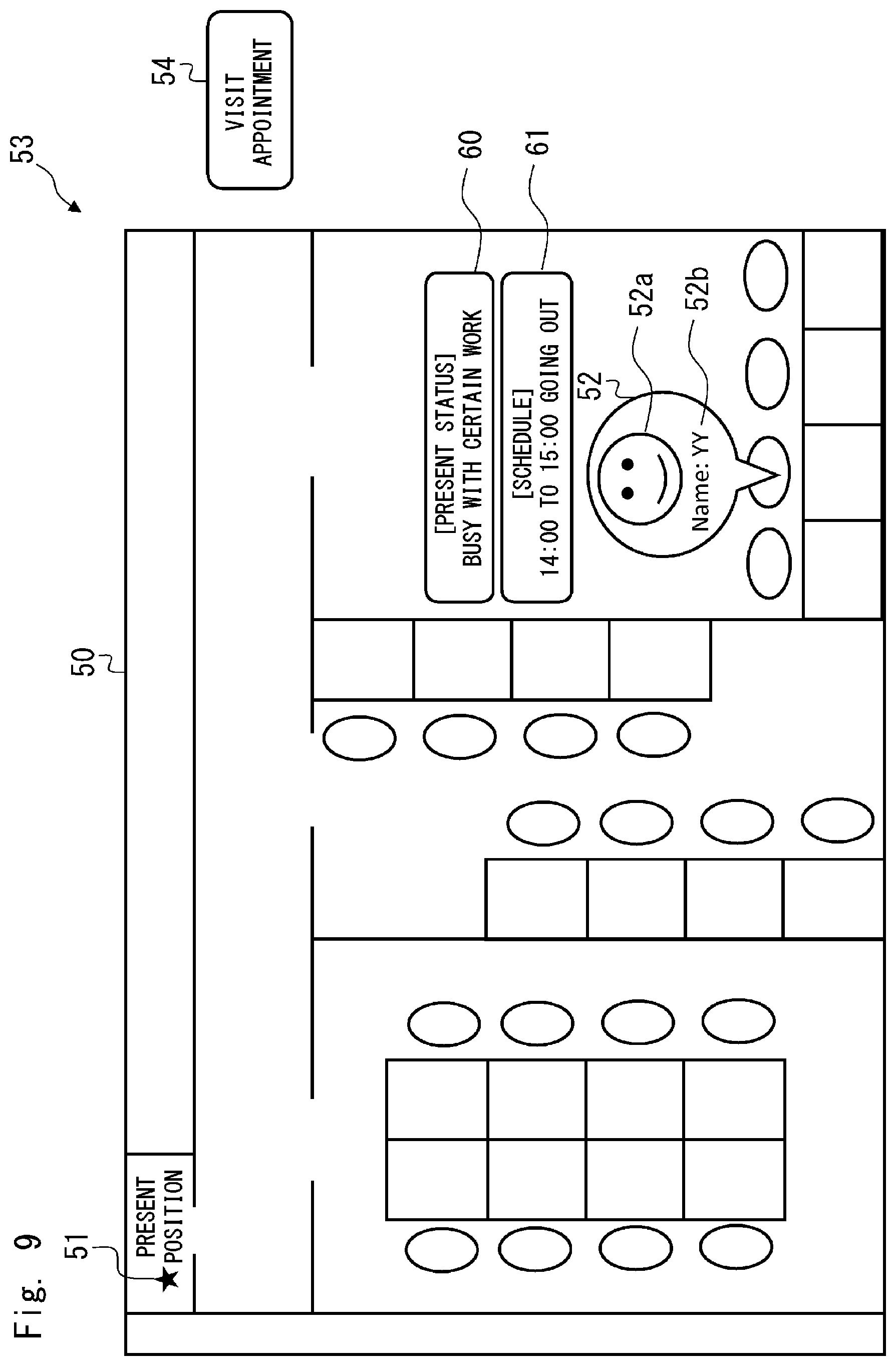 Patent US12333458 Figure 9 – Visit assistance device, visit assistance system, visit assistance method, and non-transitory computer-readable medium having program stored therein