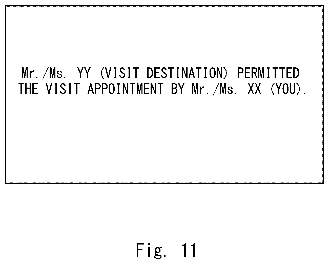 Patent US12333458 Figure 11 – Visit assistance device, visit assistance system, visit assistance method, and non-transitory computer-readable medium having program stored therein