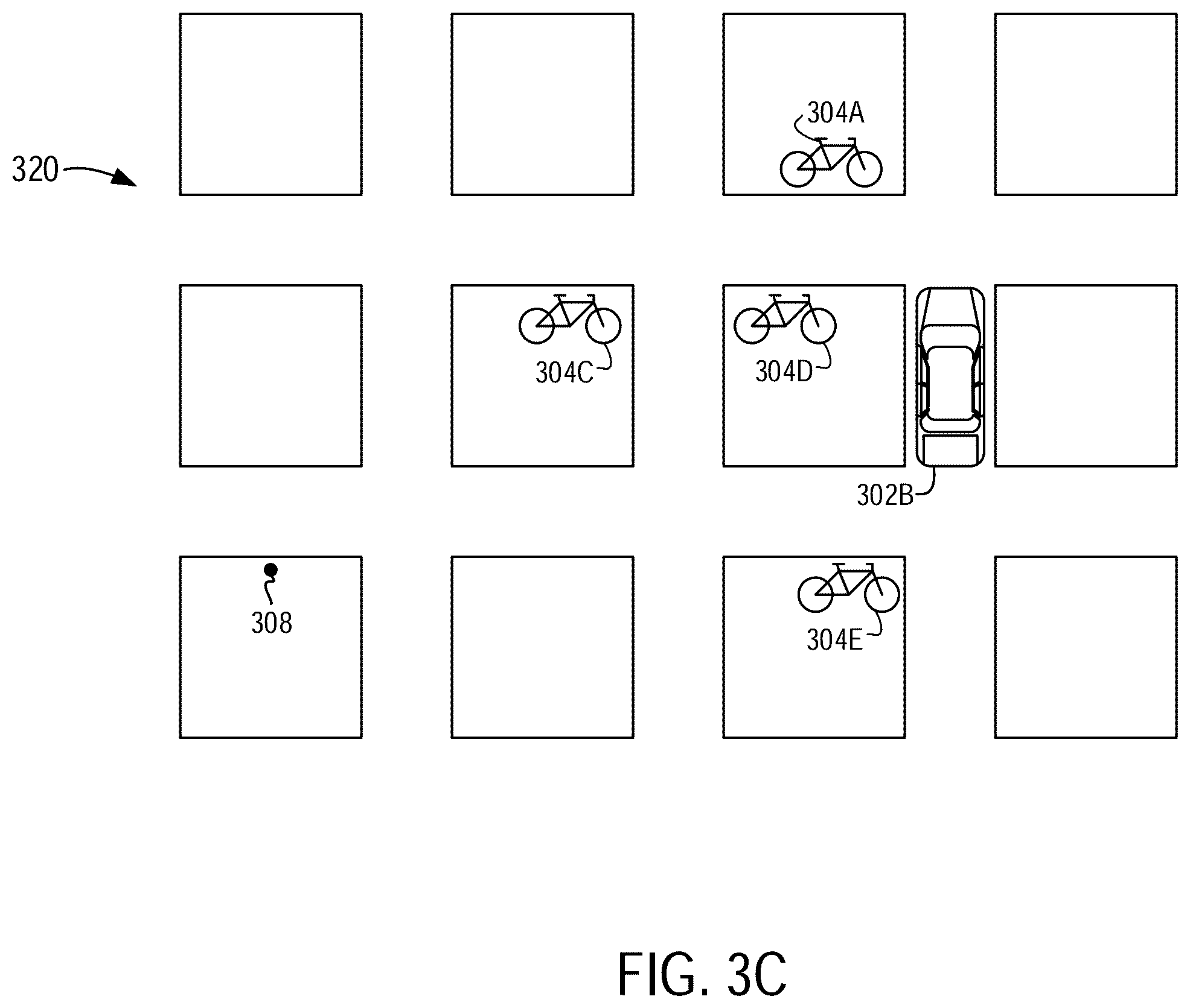 Patent US12333460 Figure 5 – Display of multi-modal vehicle indicators on a map