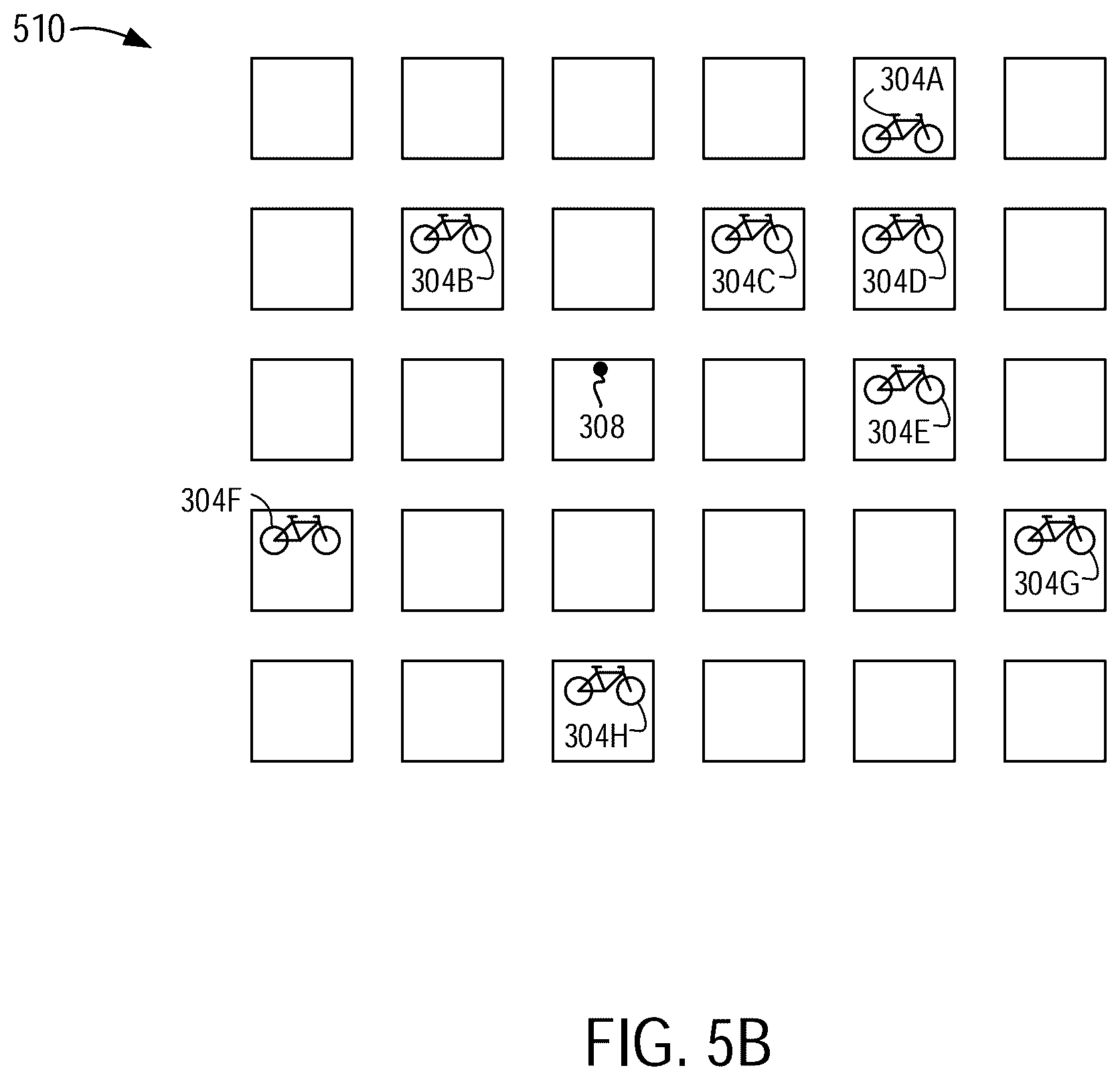 Patent US12333460 Figure 10 – Display of multi-modal vehicle indicators on a map