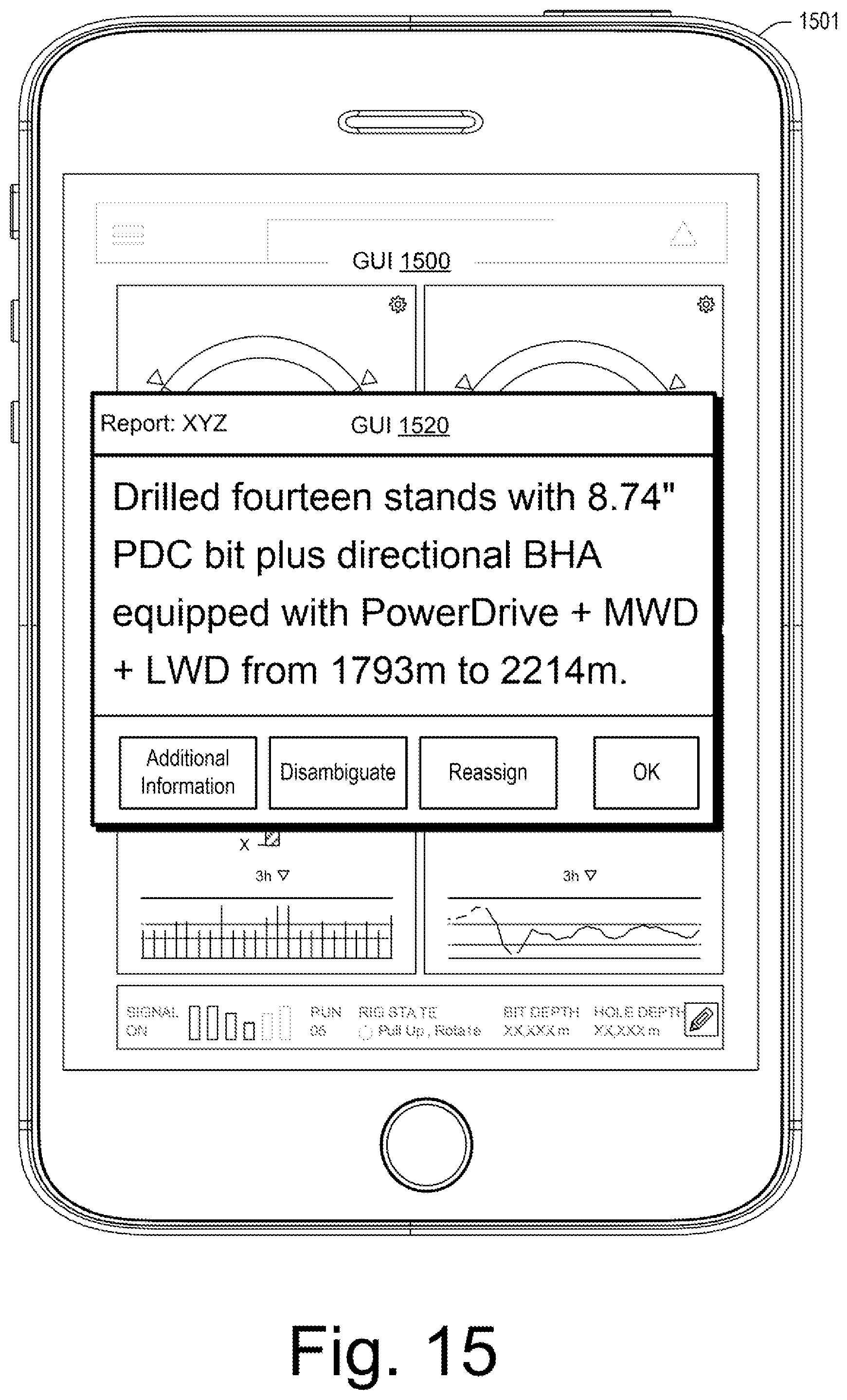 Patent US12333469 Figure 15 – Wellsite report system