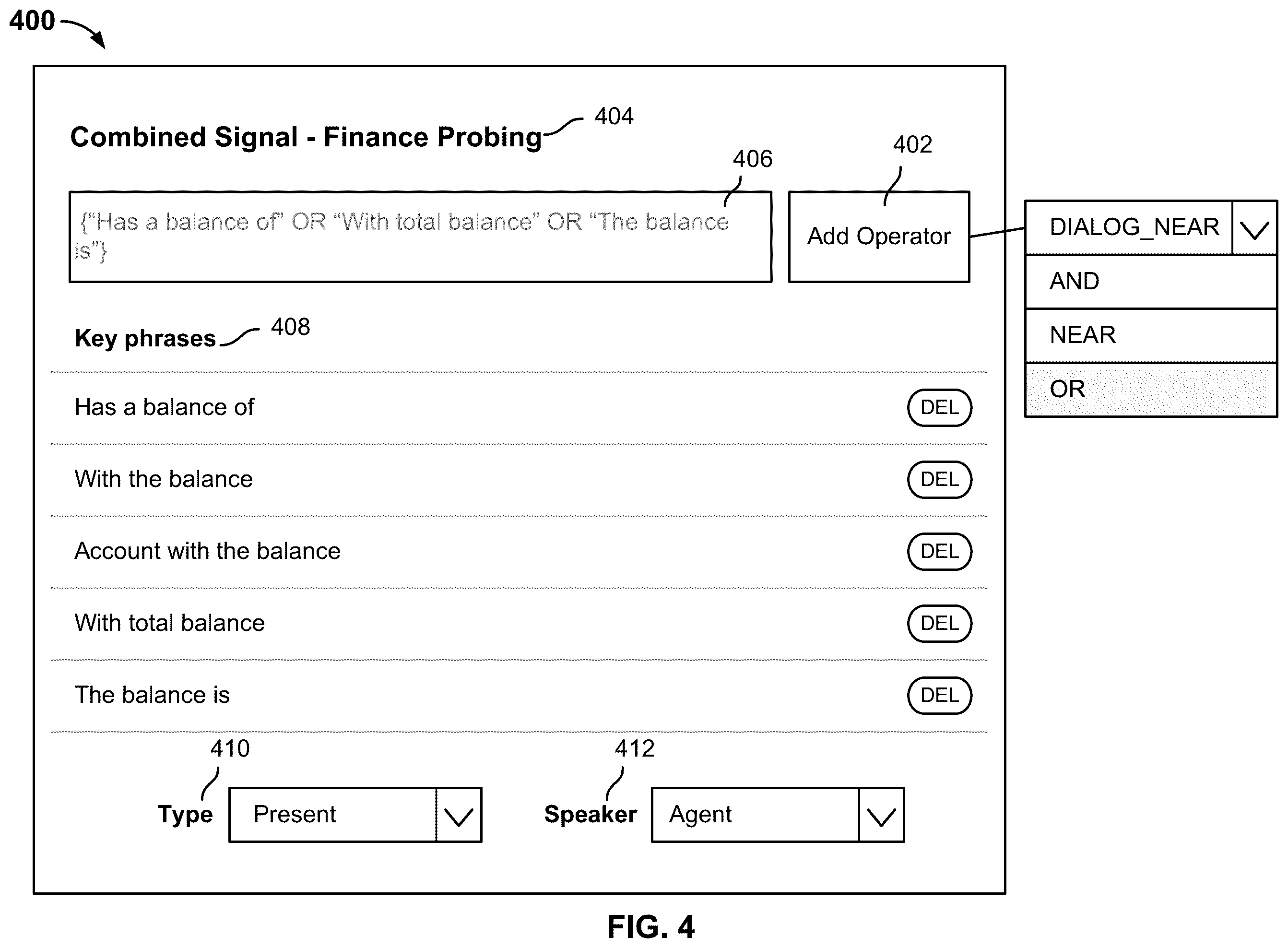 Patent US12333473 Figure 4 – Automatic evaluation of recorded interactions