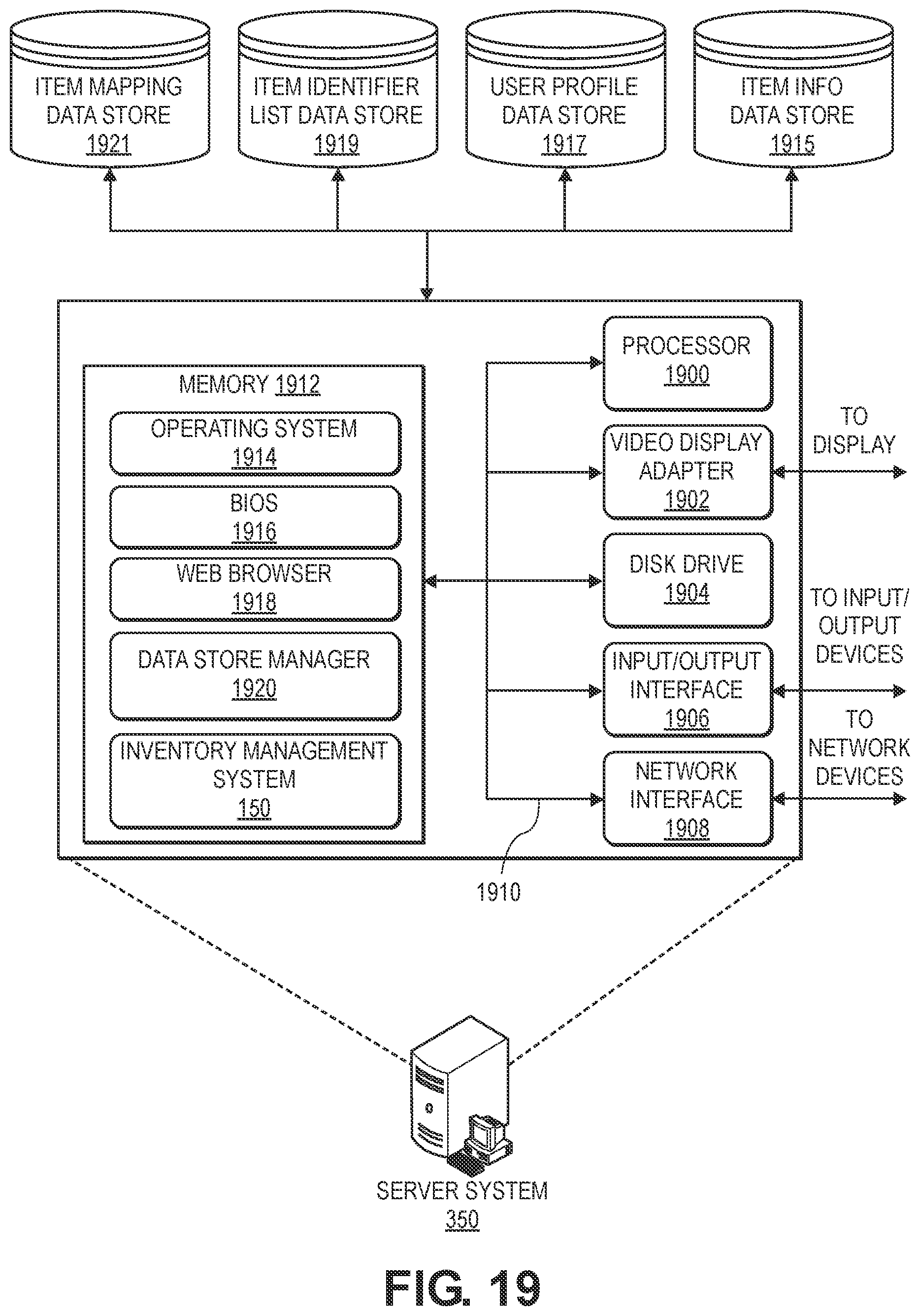 Patent US12333491 Figure 19 – Determining inventory changes at an inventory location