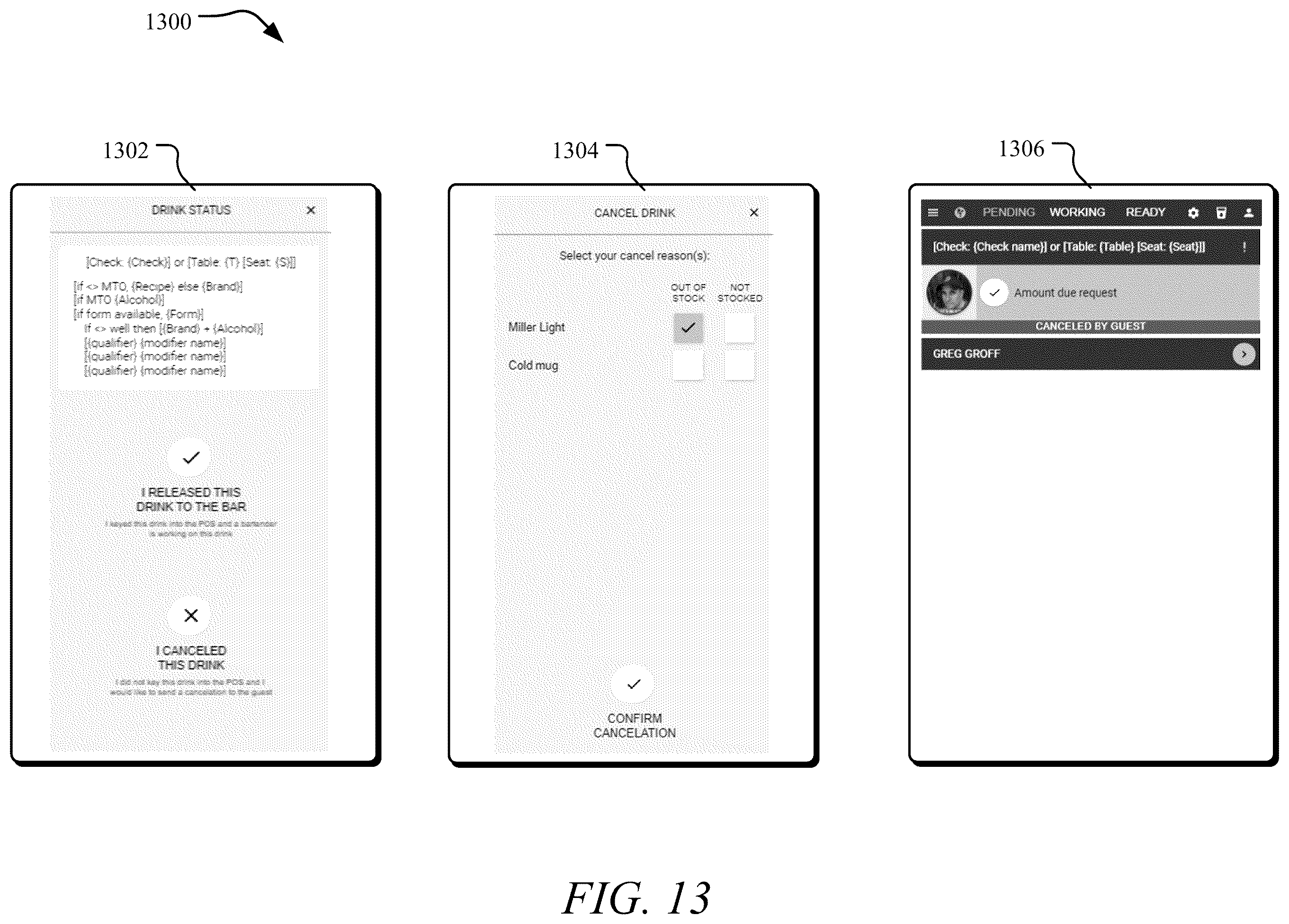 Patent US12333493 Figure 13 – Systems and methods for managing beverage dispatching