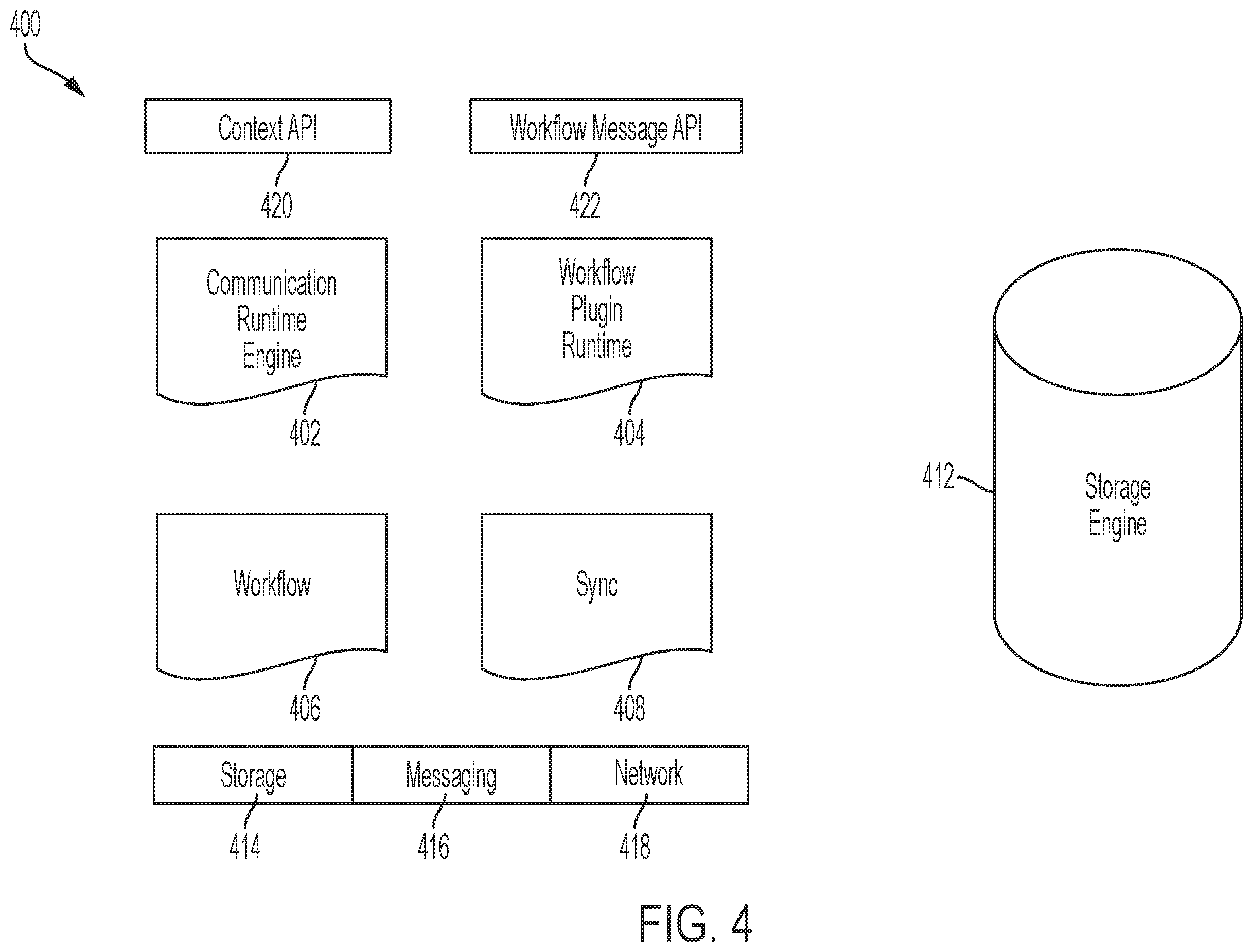 Patent US12333498 Figure 4 – System and method for coordinating and executing complex communications tasks using structured messaging and off-line synchronization
