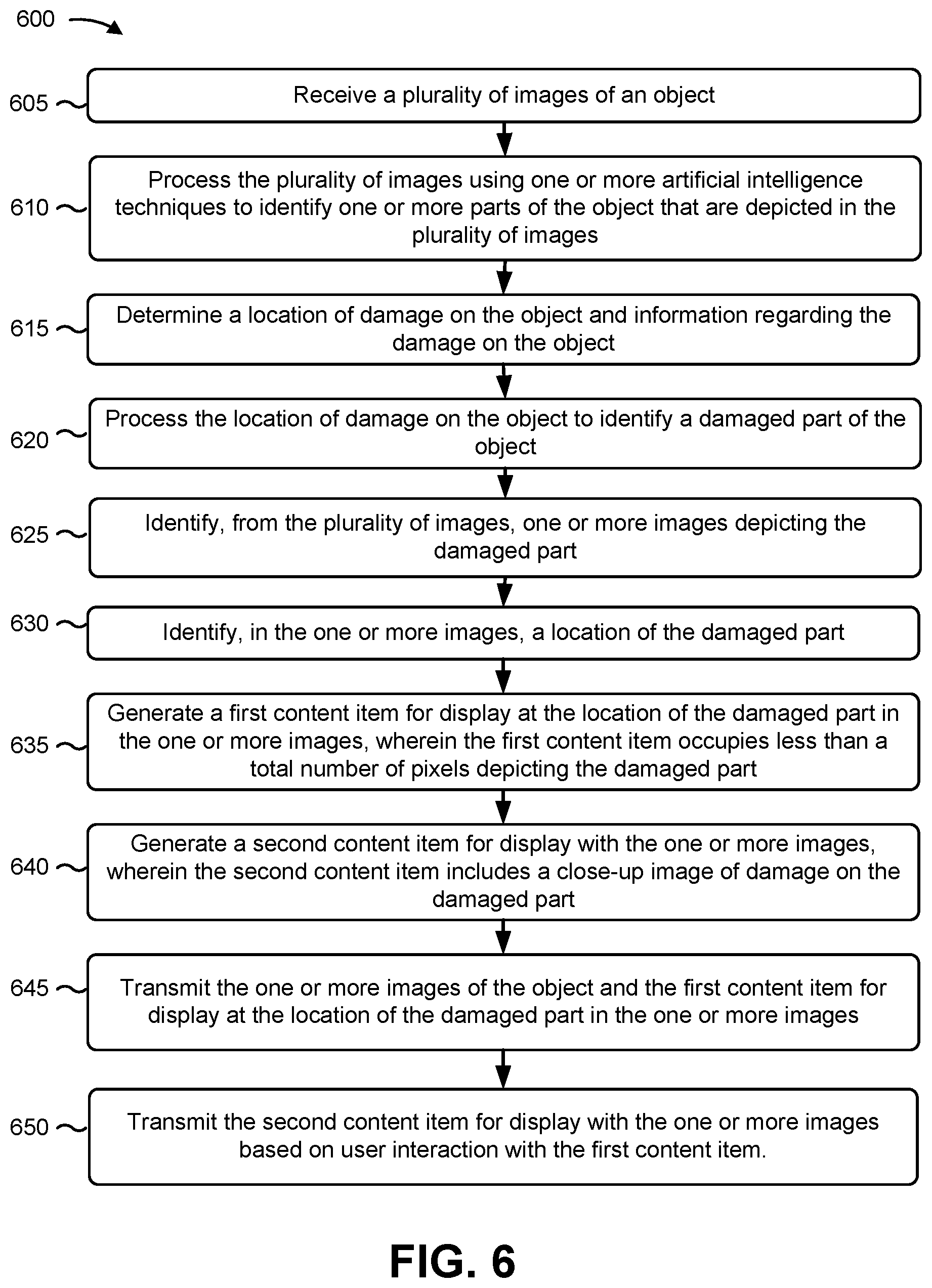 Patent US12333503 Figure 8 – Visualization of damage on images