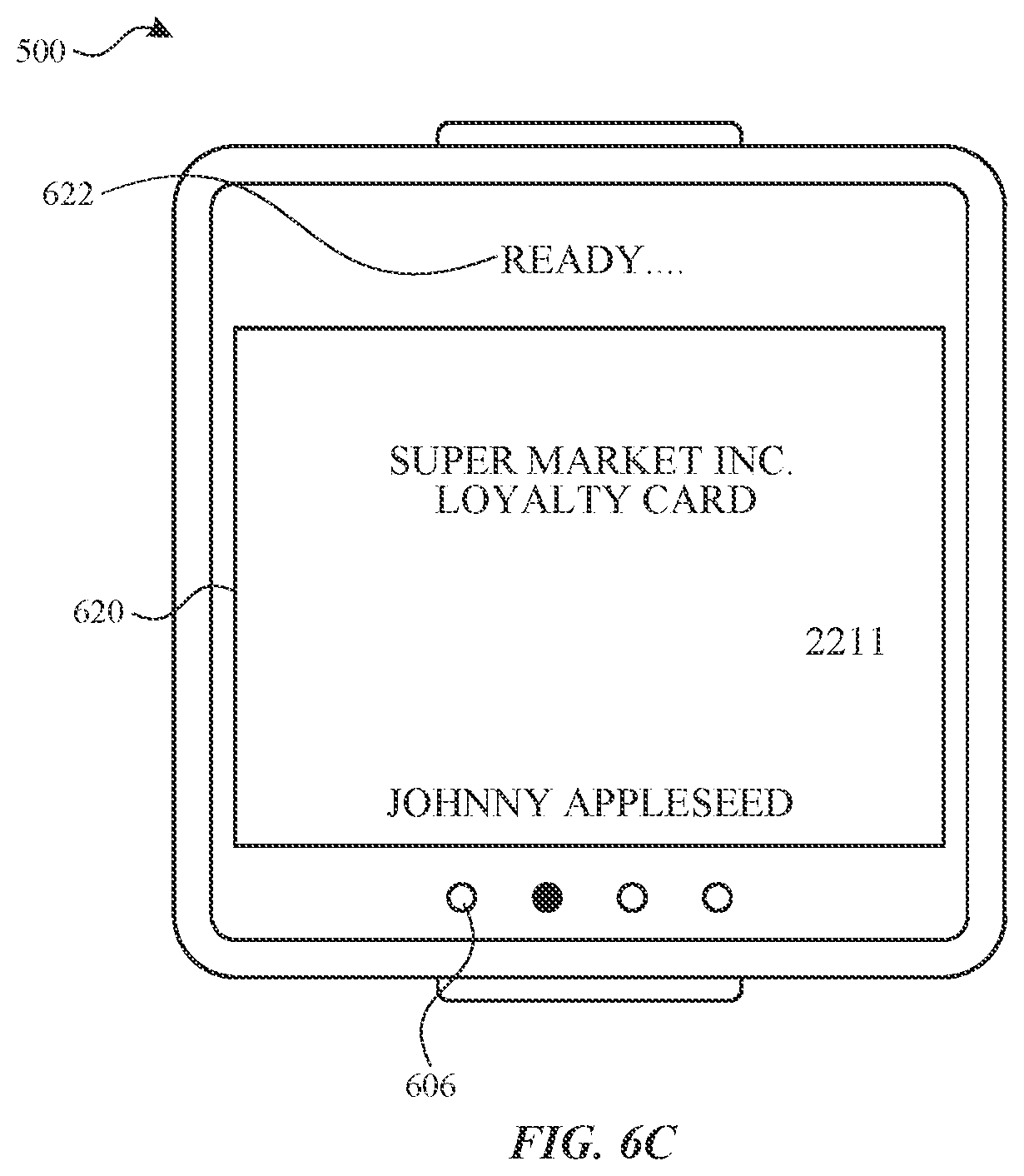 Patent US12333509 Figure 18 – User interface for loyalty accounts and private label accounts for a wearable device