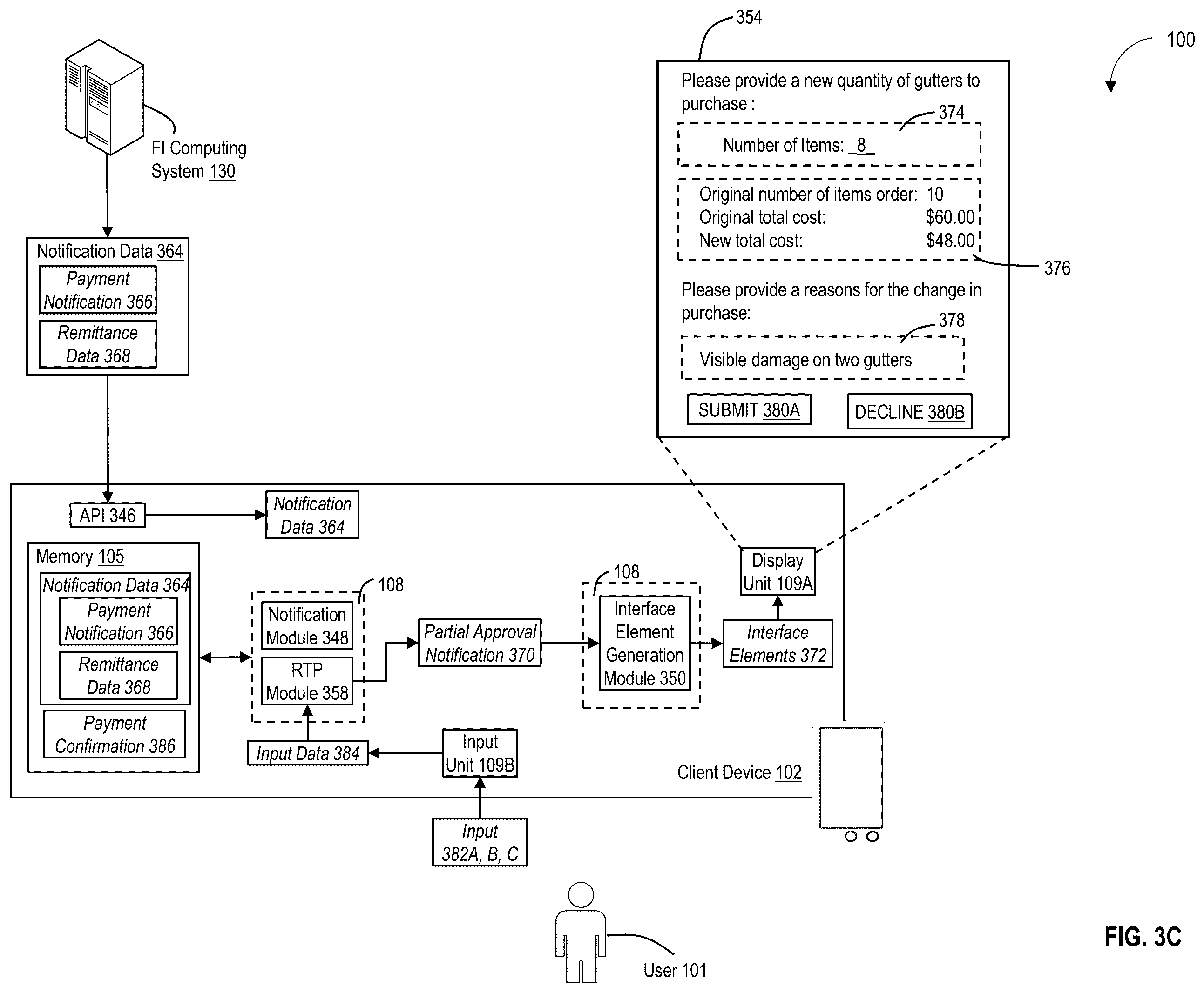 Patent US12333518 Figure 6 – Real-time reconciliation processing based on structured messaging data