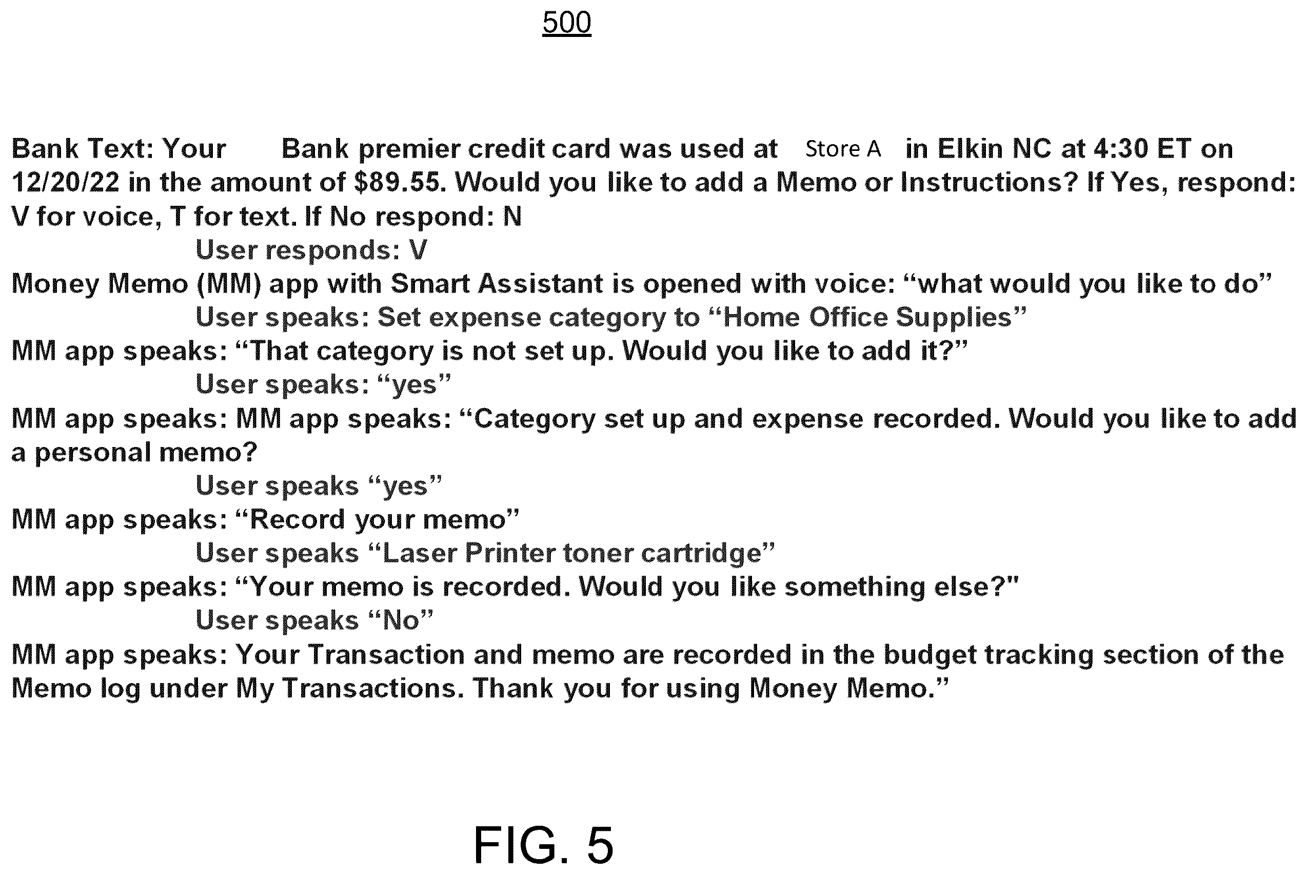 Patent US12333523 Figure 5 – Systems and methods for contextual transaction data collection using large language processing