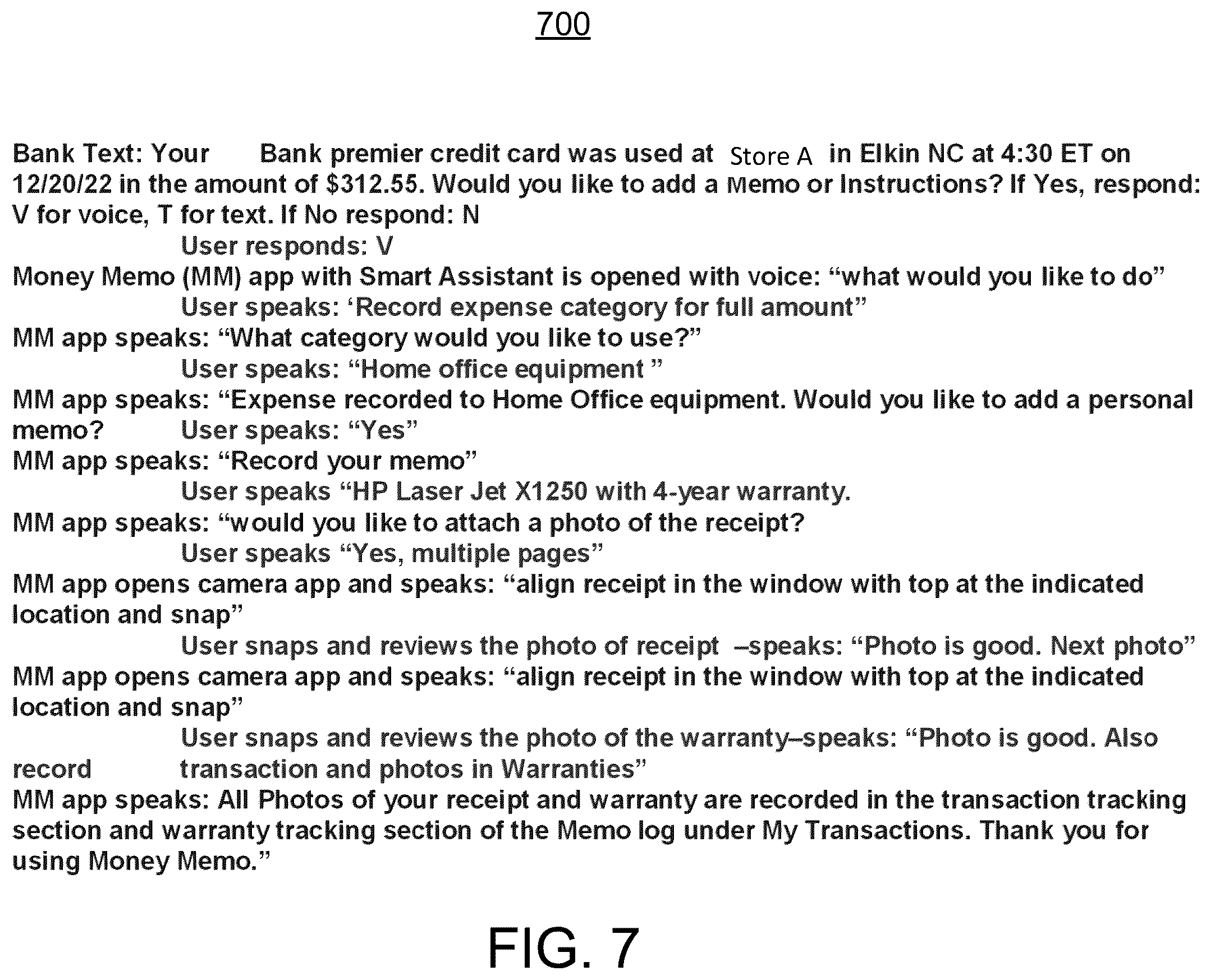 Patent US12333523 Figure 7 – Systems and methods for contextual transaction data collection using large language processing