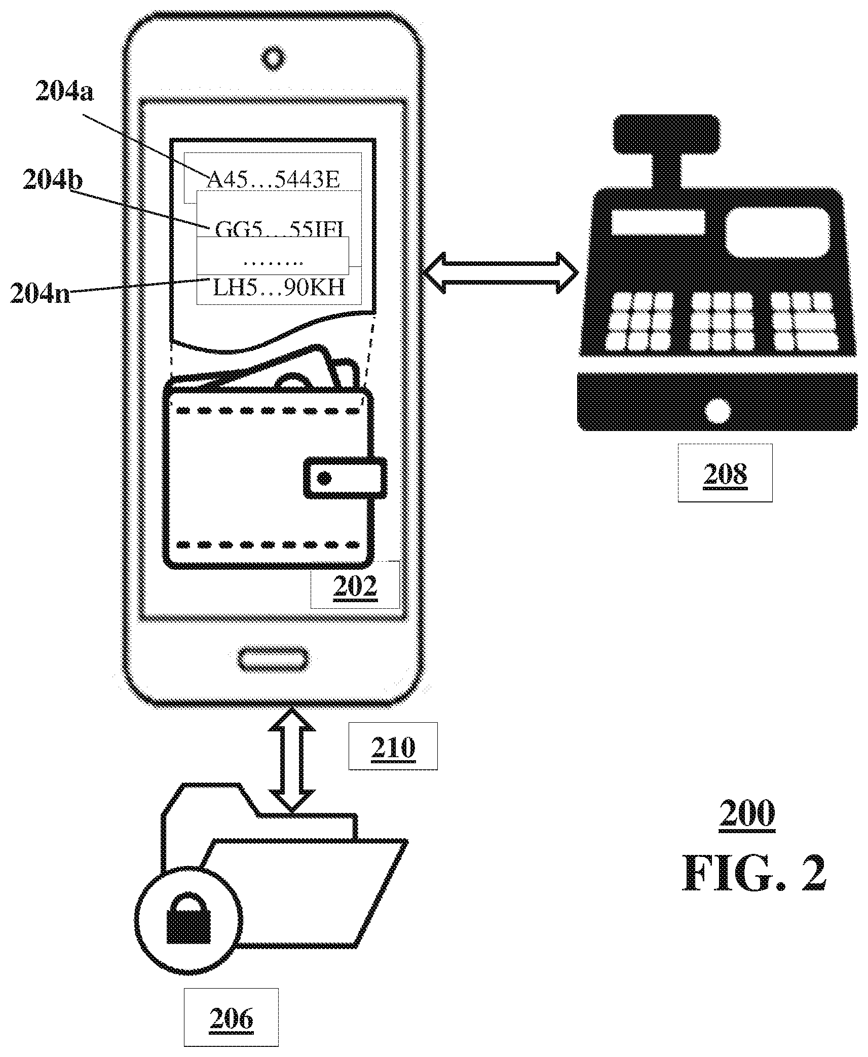 Patent US12333533 Figure 2 – Systems and methods for generating and utilizing temporary digital wallet