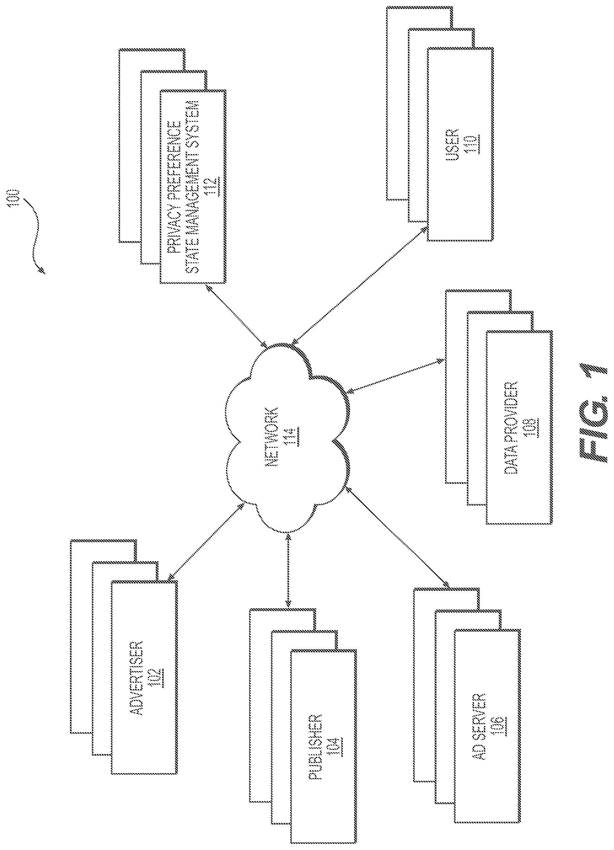 Patent US12333568 — Systems and methods for opting-out of targeted advertising in an online advertising environment — Figure 1