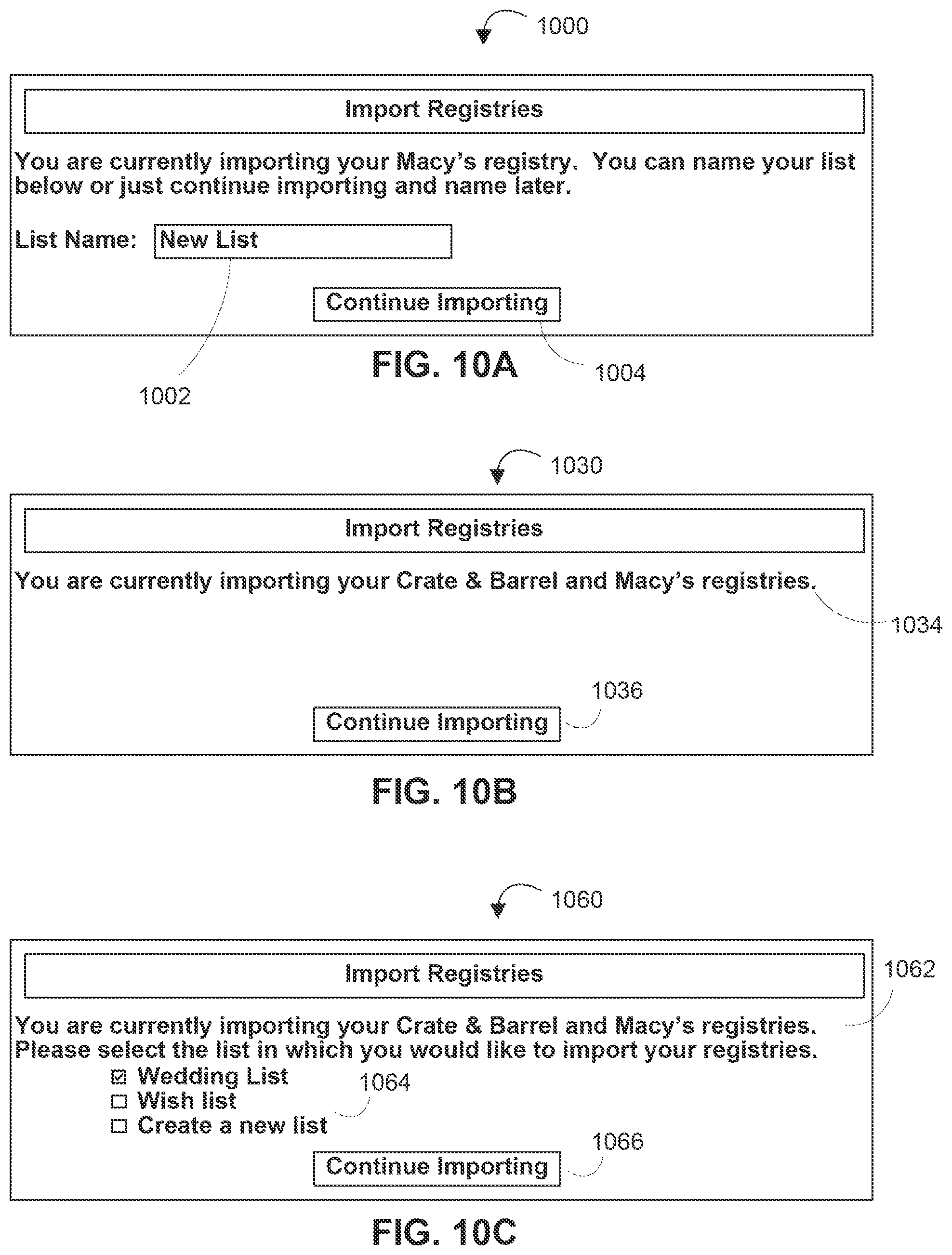 Patent US12333586 Figure 11 – Systems and methods for a centralized gift registry with automatic retailer-specific registry creation